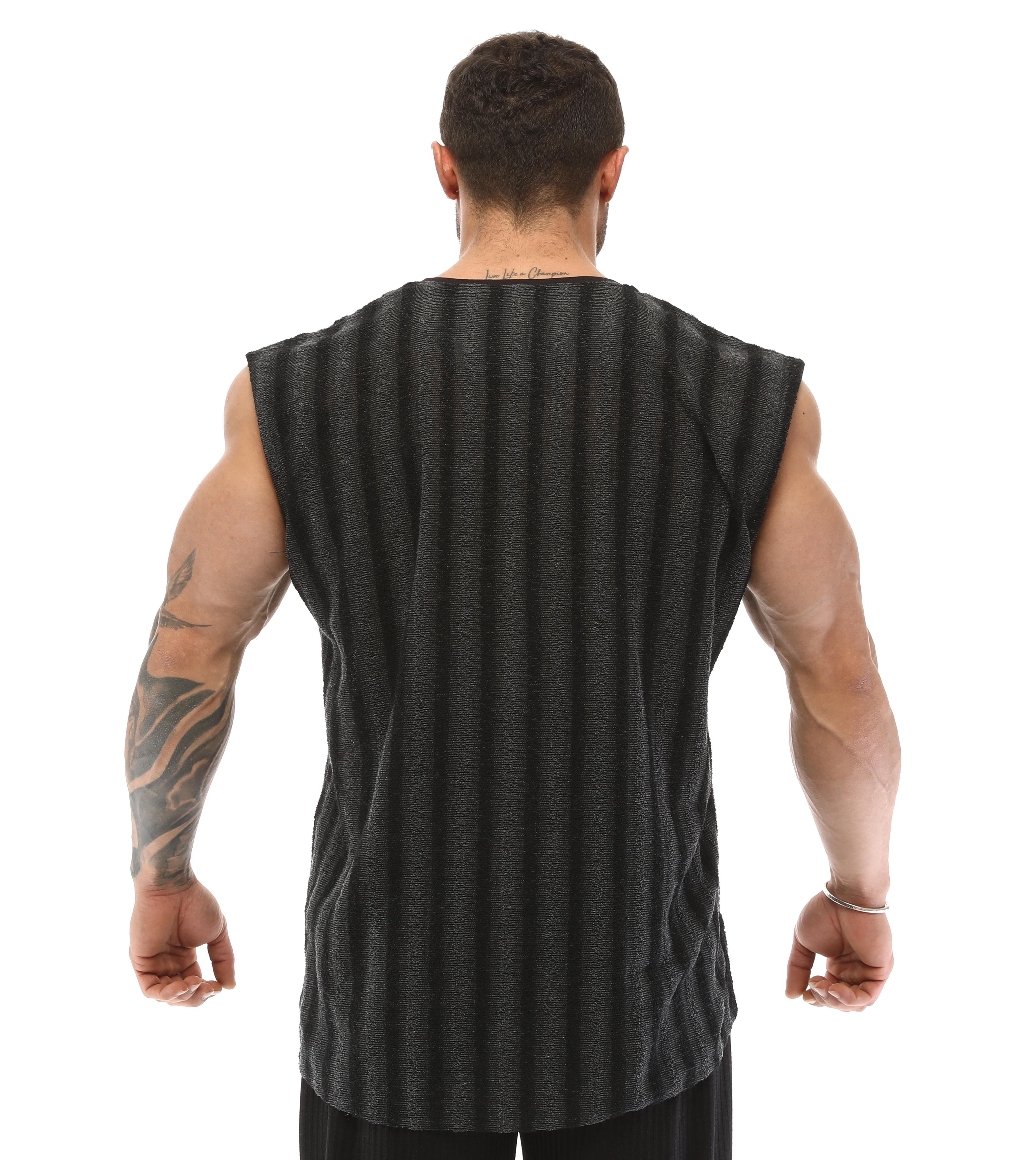 Mens Sleeveless Towel Gym Shirt