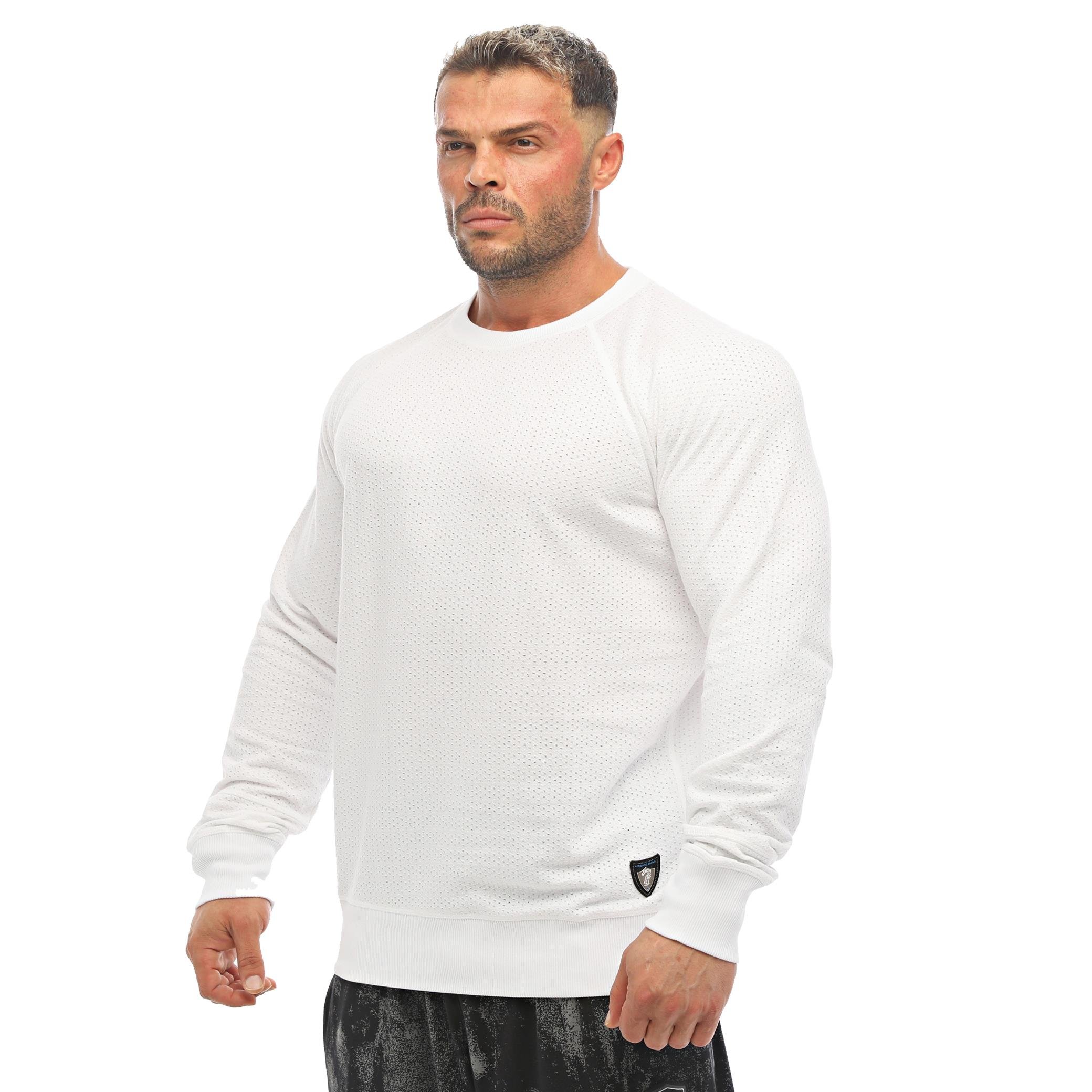 Mens Slim Fit Sweater Stilya White 