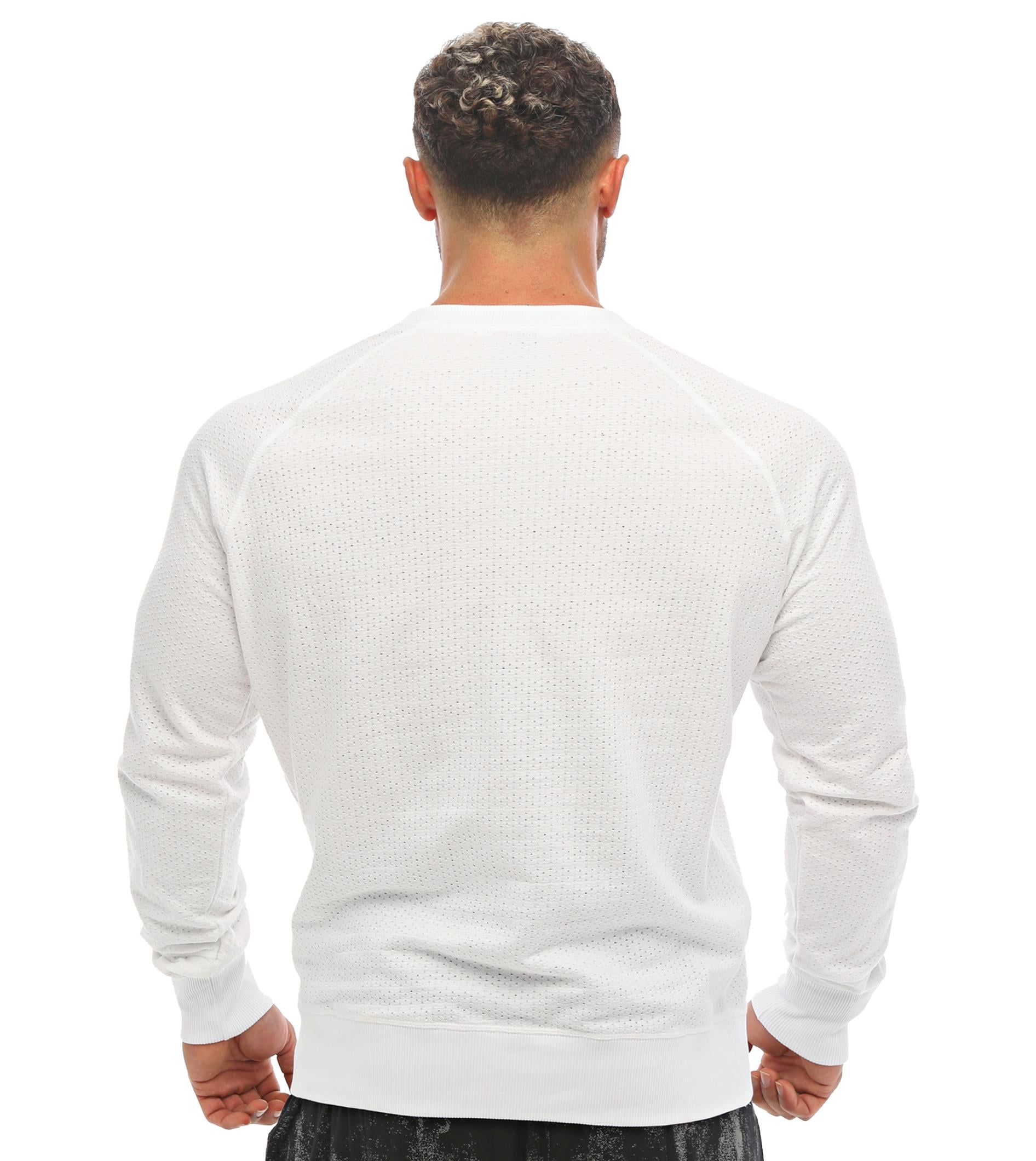 Mens Slim Fit Sweater Stilya White 