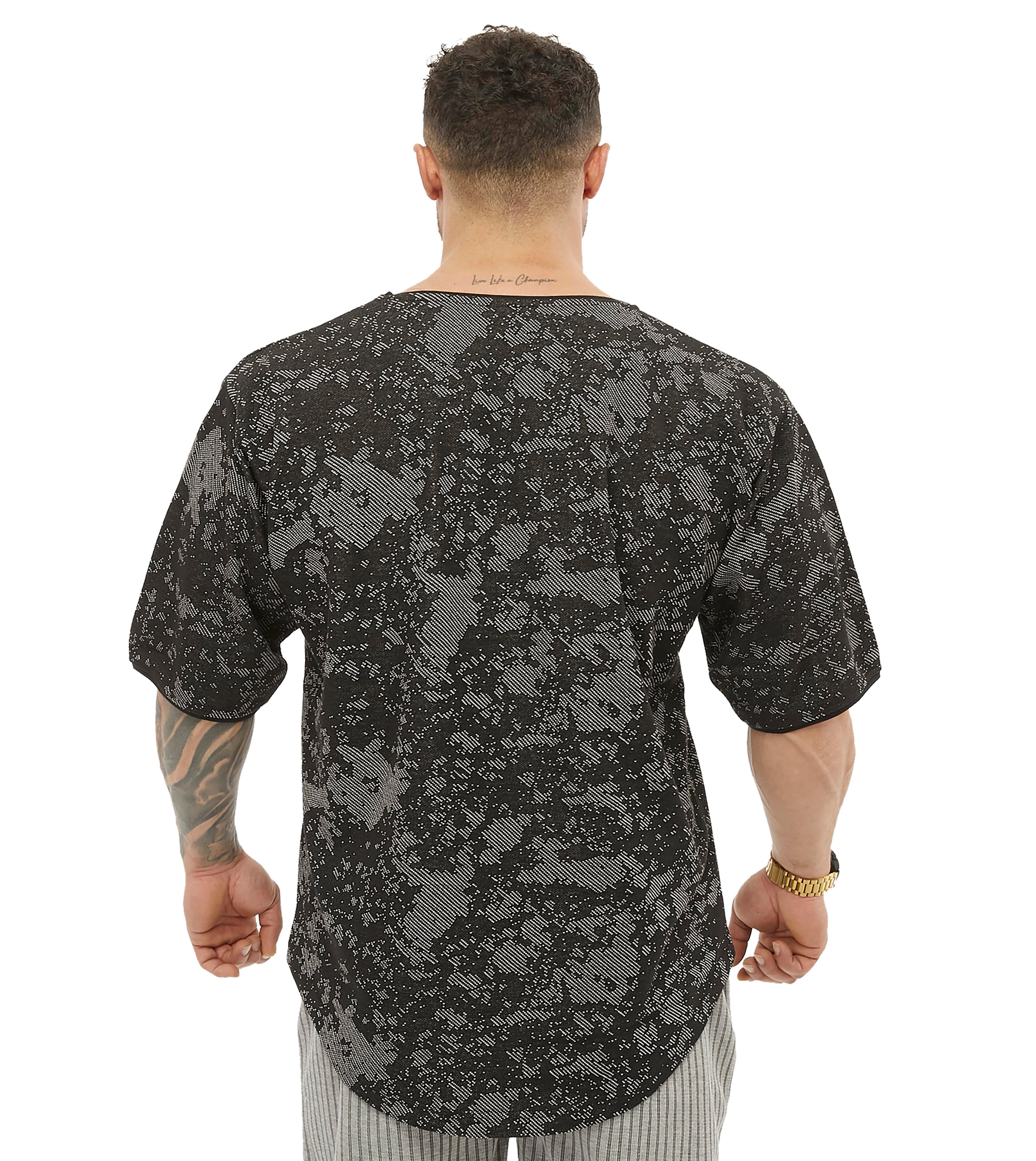 Men's Technic Camouflage Rag Top Oversize T-shirt