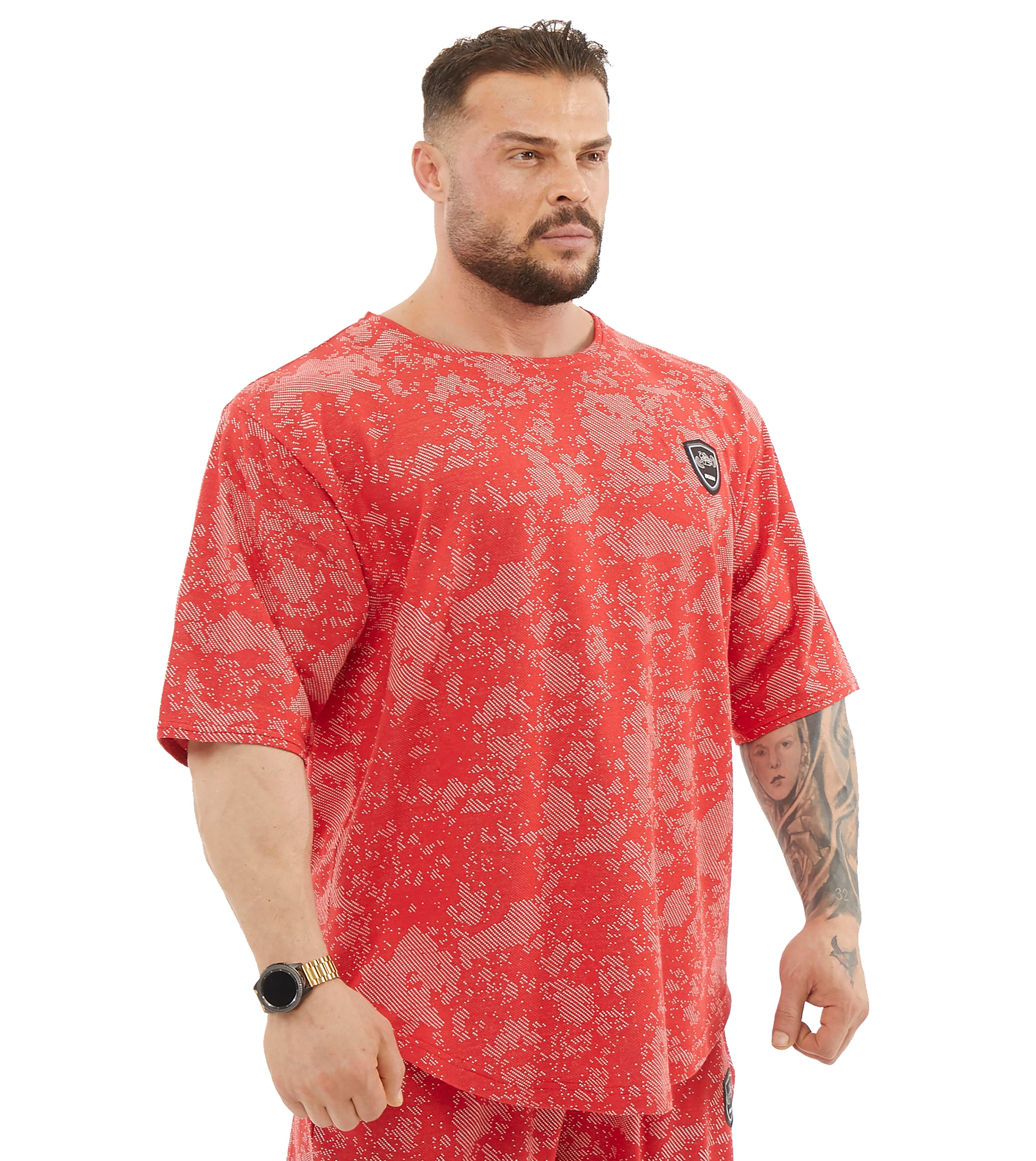 Men's Technic Camouflage Rag Top Oversize T-shirt