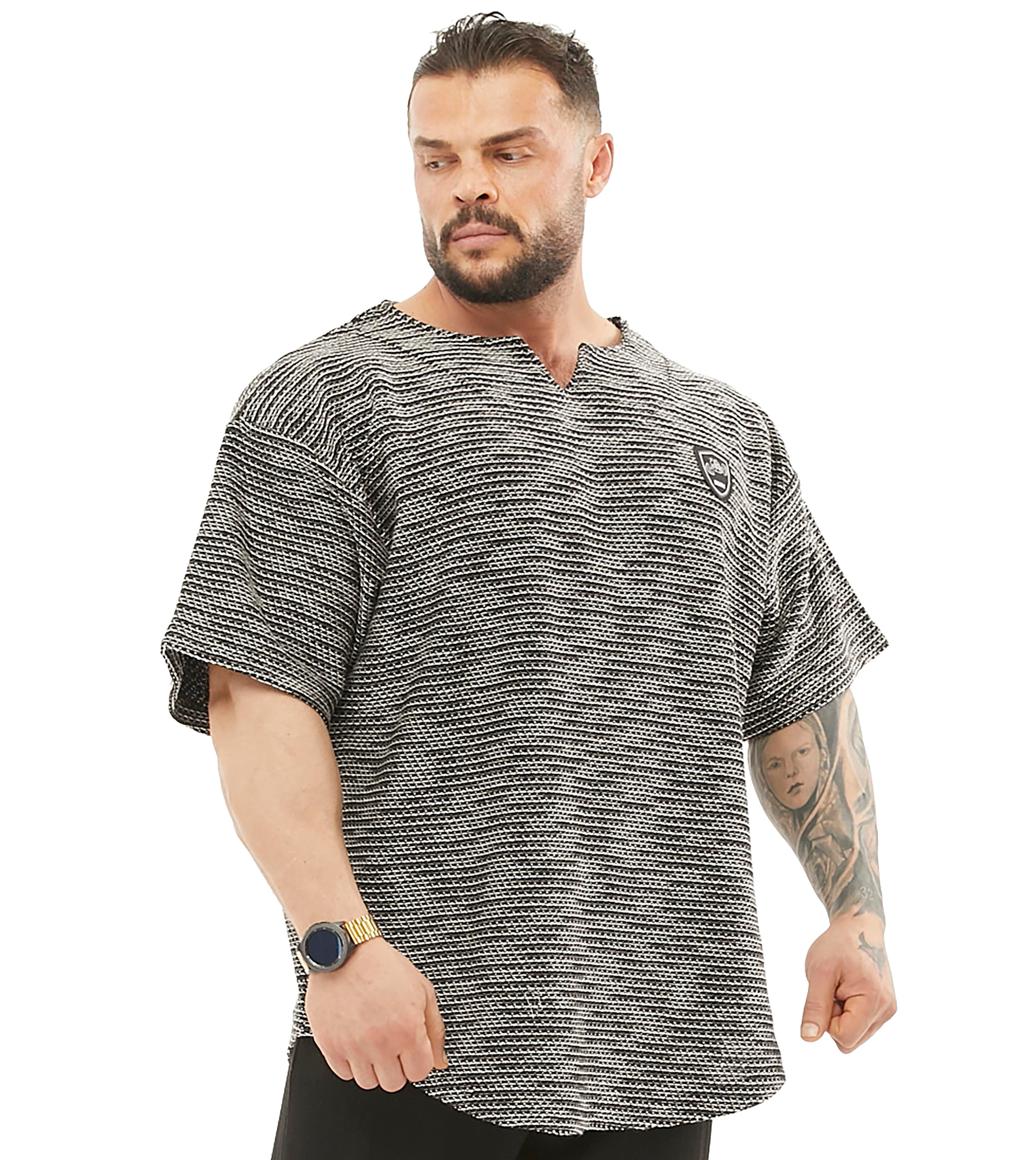 Men's Textured Knitted Oversize Rag Top T-shirt