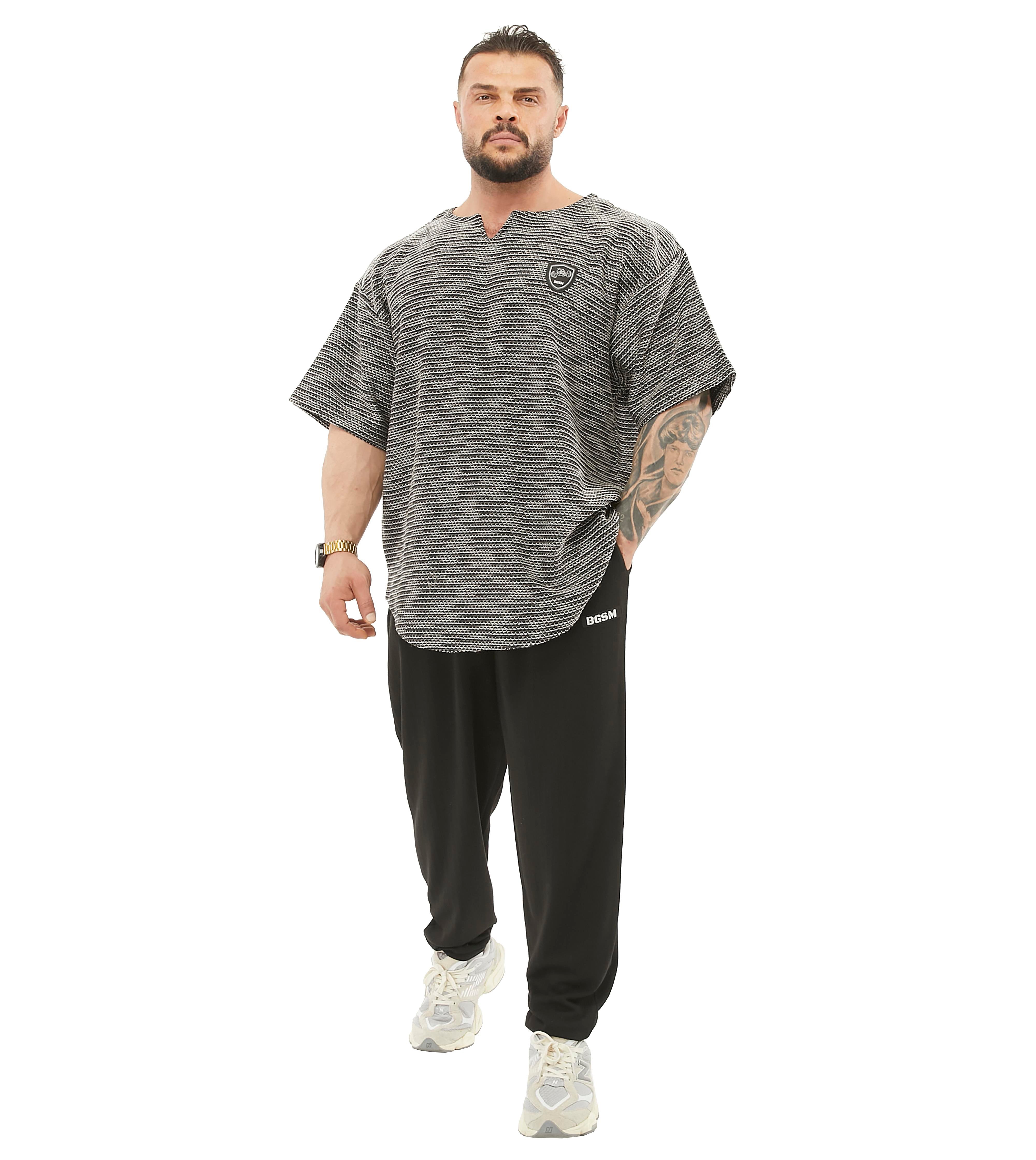 Men's Textured Knitted Oversize Rag Top T-shirt