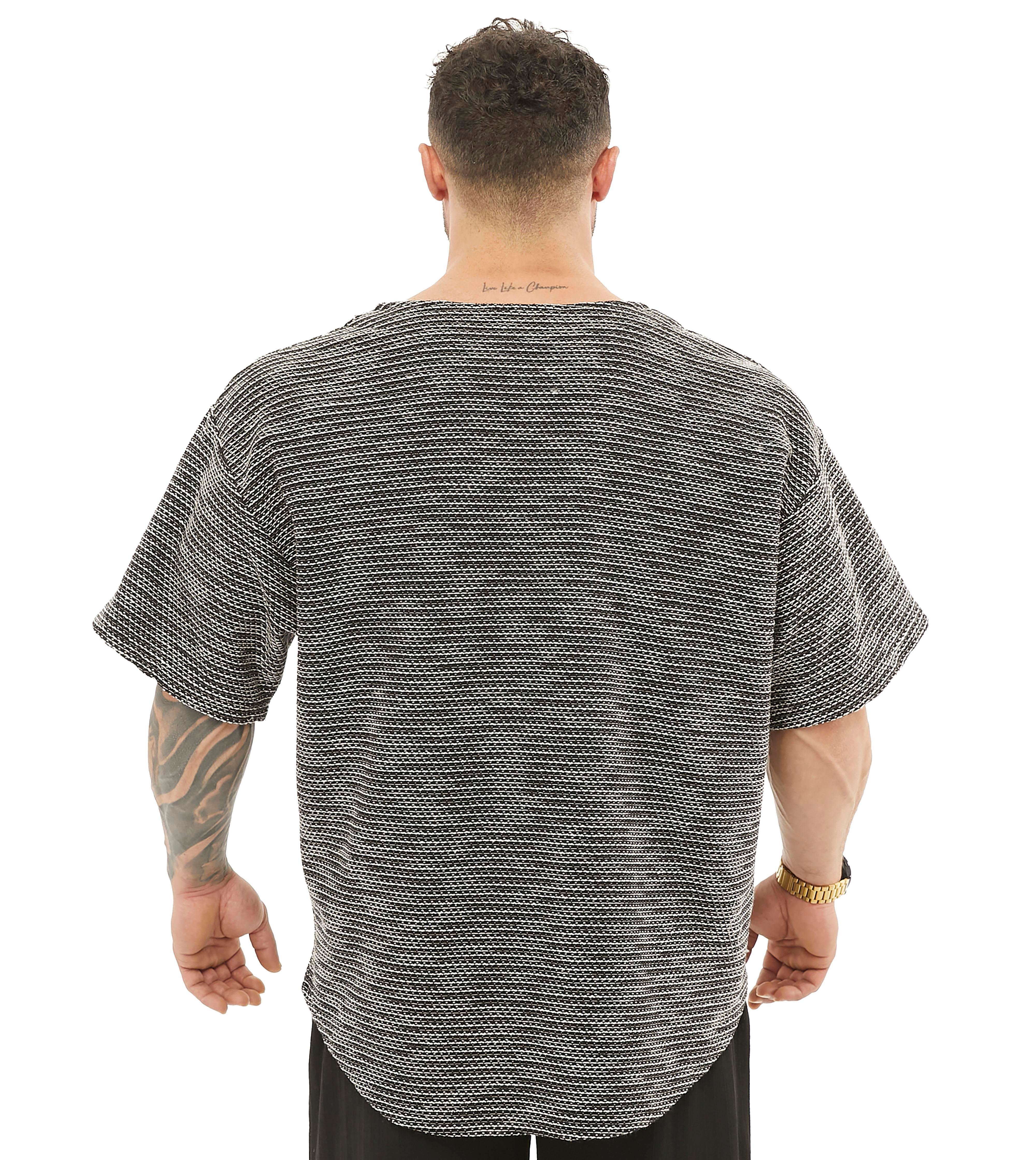Men's Textured Knitted Oversize Rag Top T-shirt