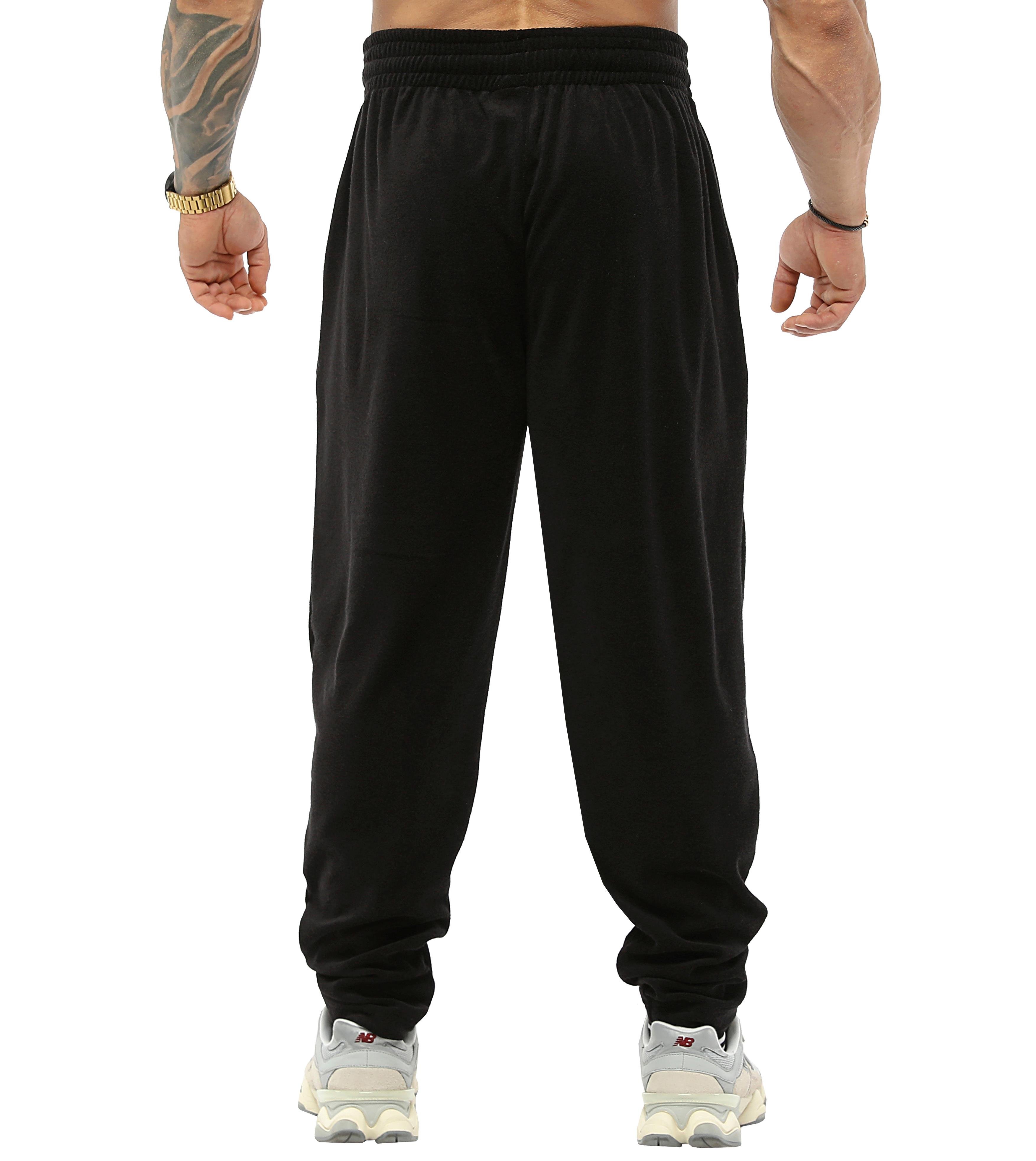 Men's Towel Sweatpants with Pockets Big Sam PNT1383-Black