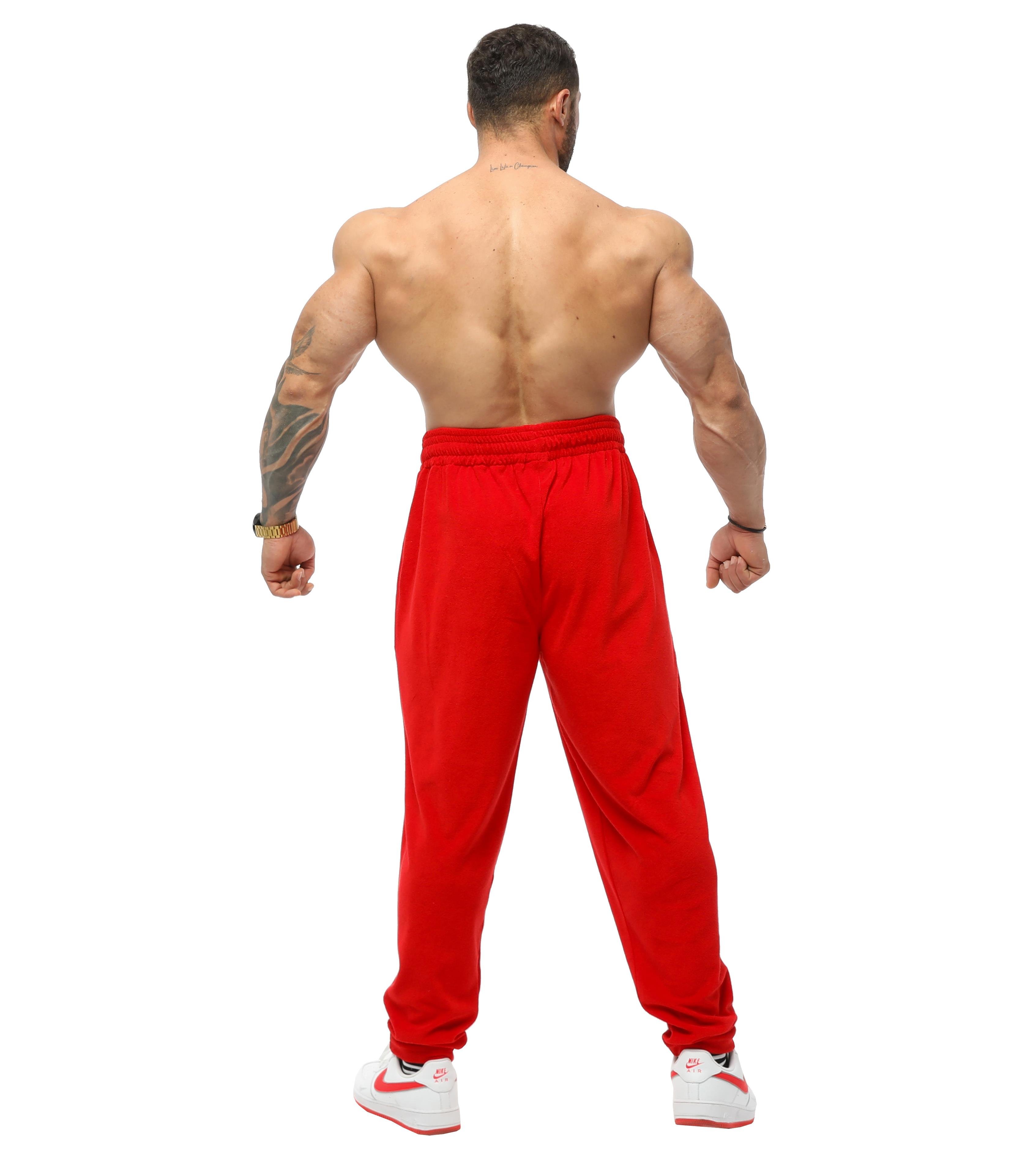 Men's Towel Sweatpants with Pockets Big Sam PNT1383-Red