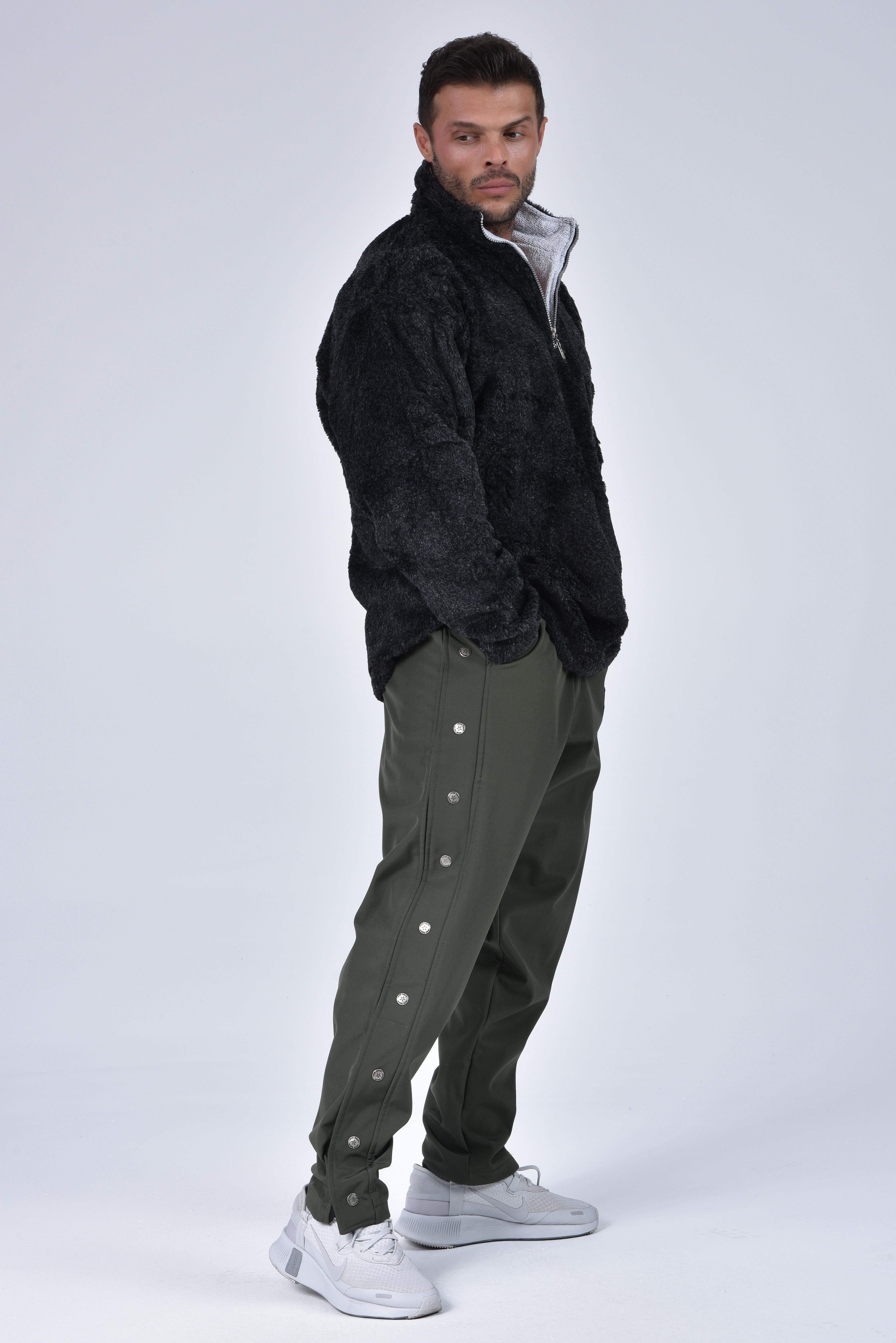 Mens Winter Softhell Pants Waterproof Loose Fit