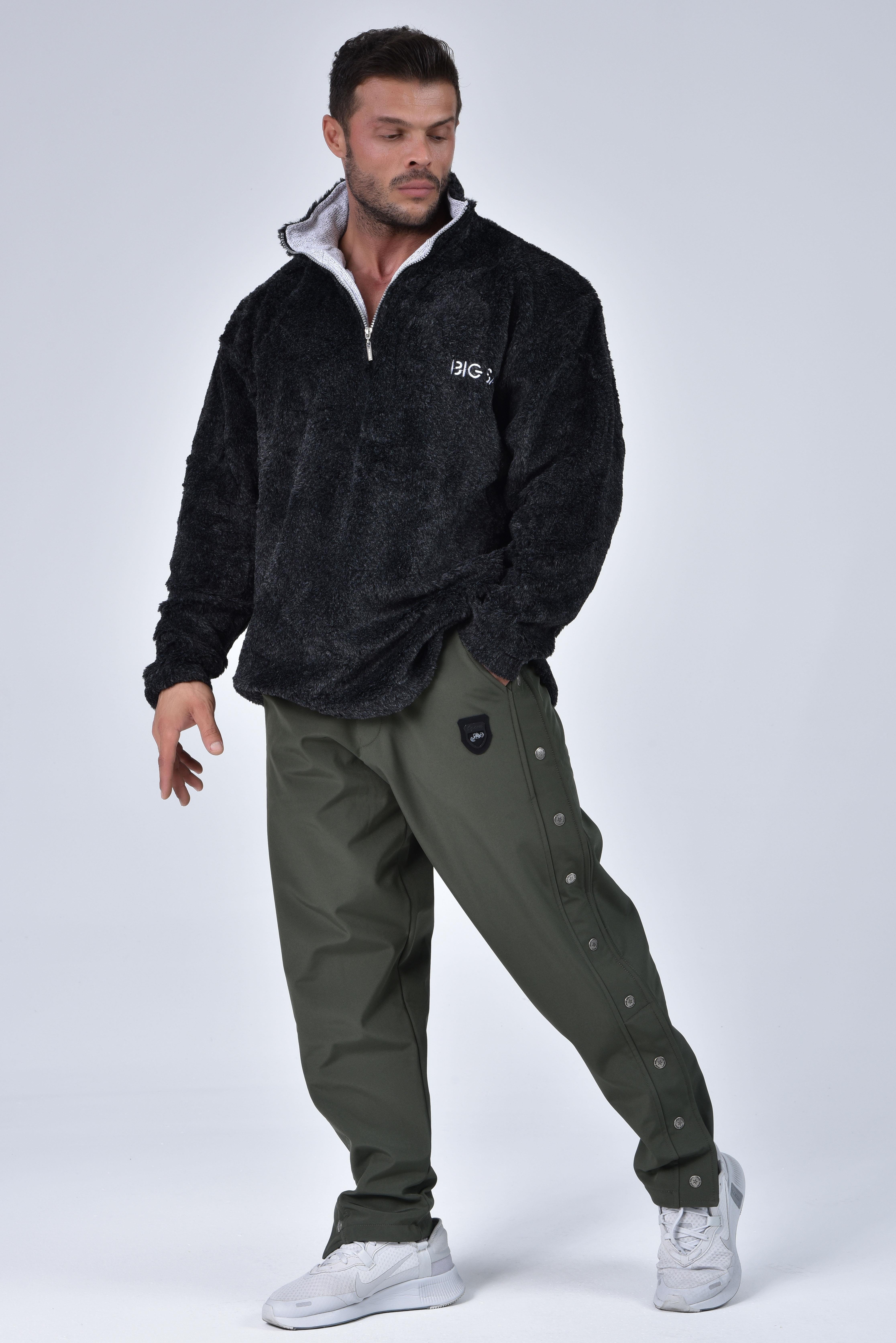 Mens Winter Softhell Pants Waterproof Loose Fit