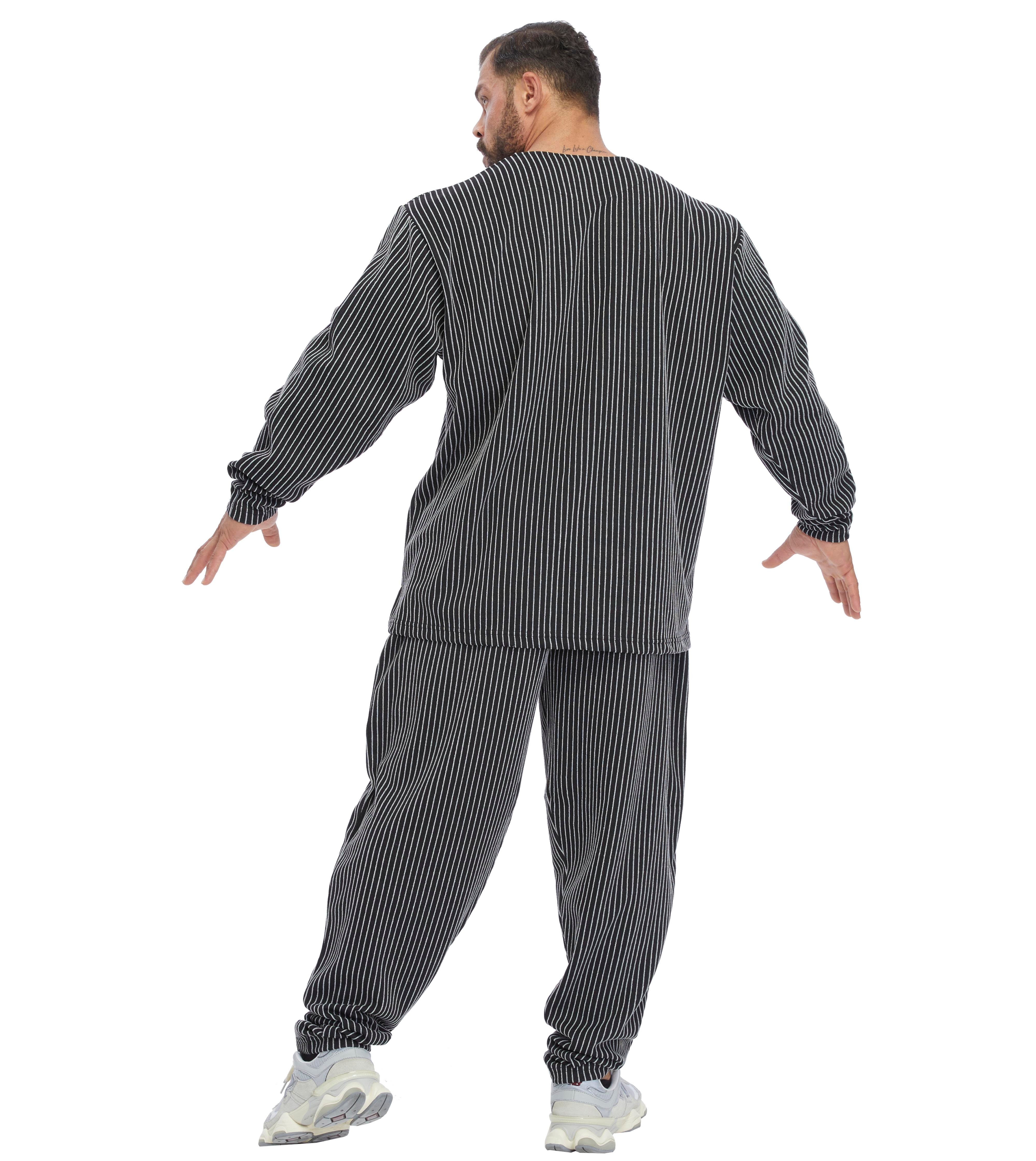 Mens Winter Sweatshirt Oversize Striped Design