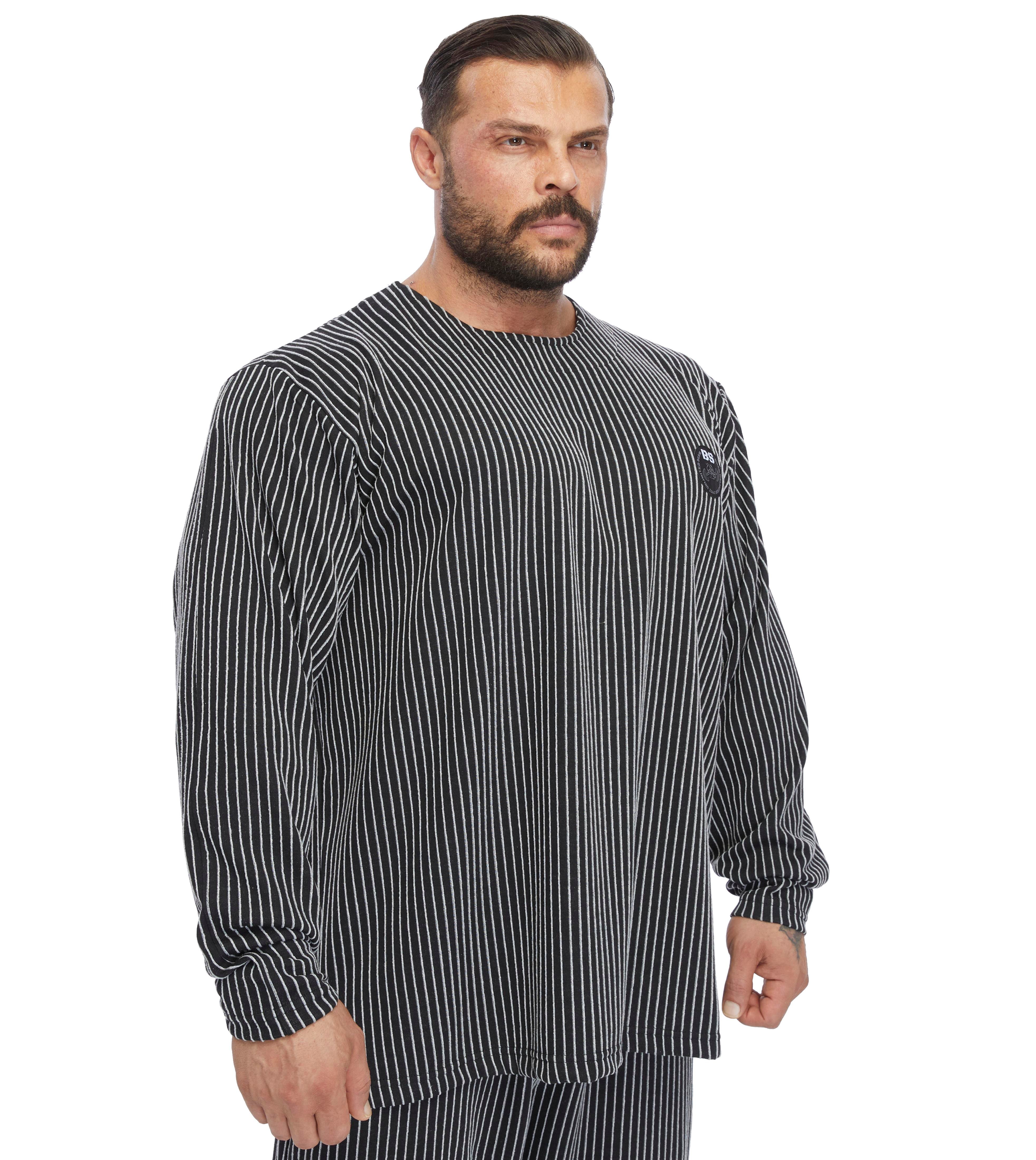 Mens Winter Sweatshirt Oversize Striped Design