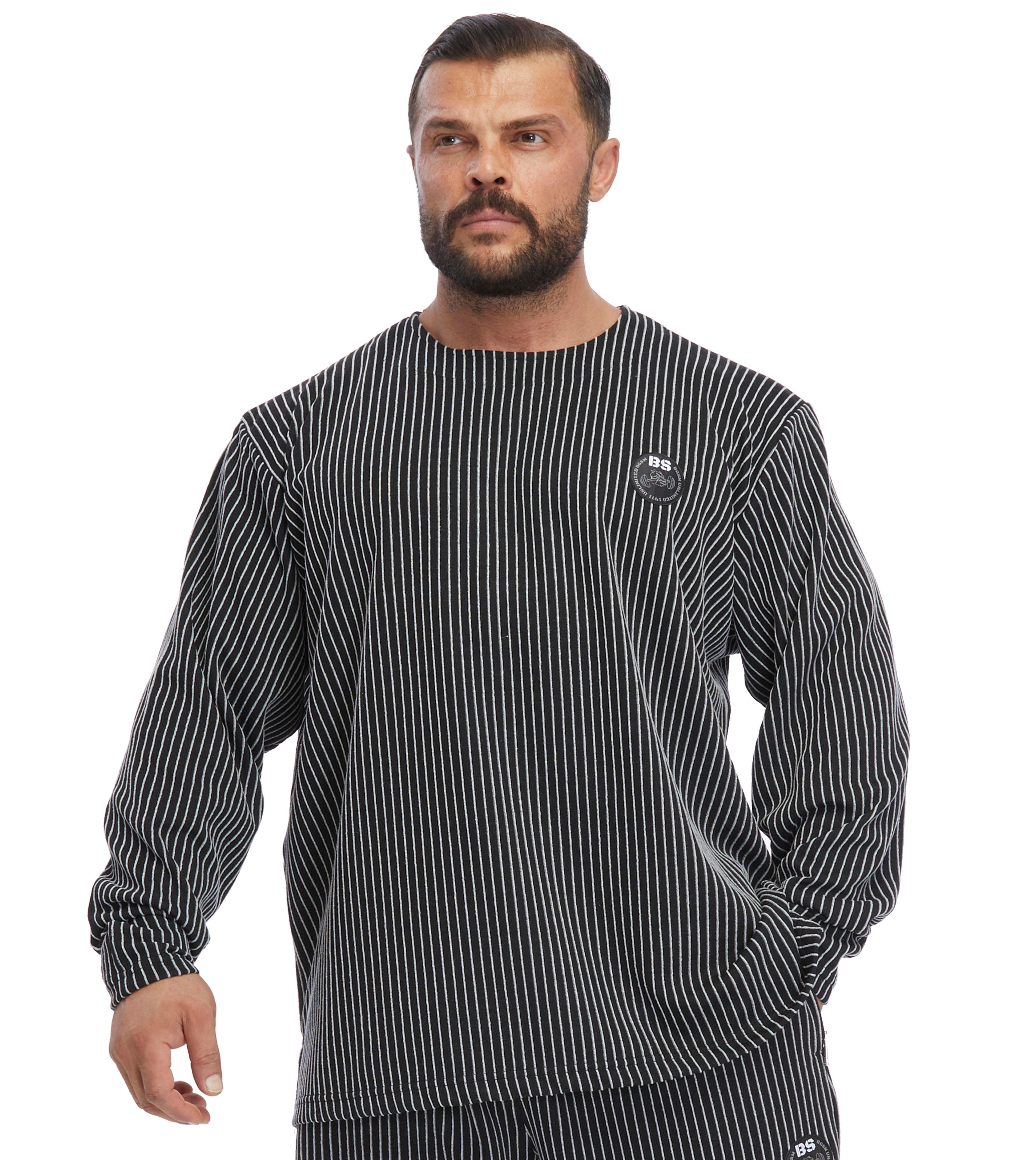 Mens Winter Sweatshirt Oversize Striped Design