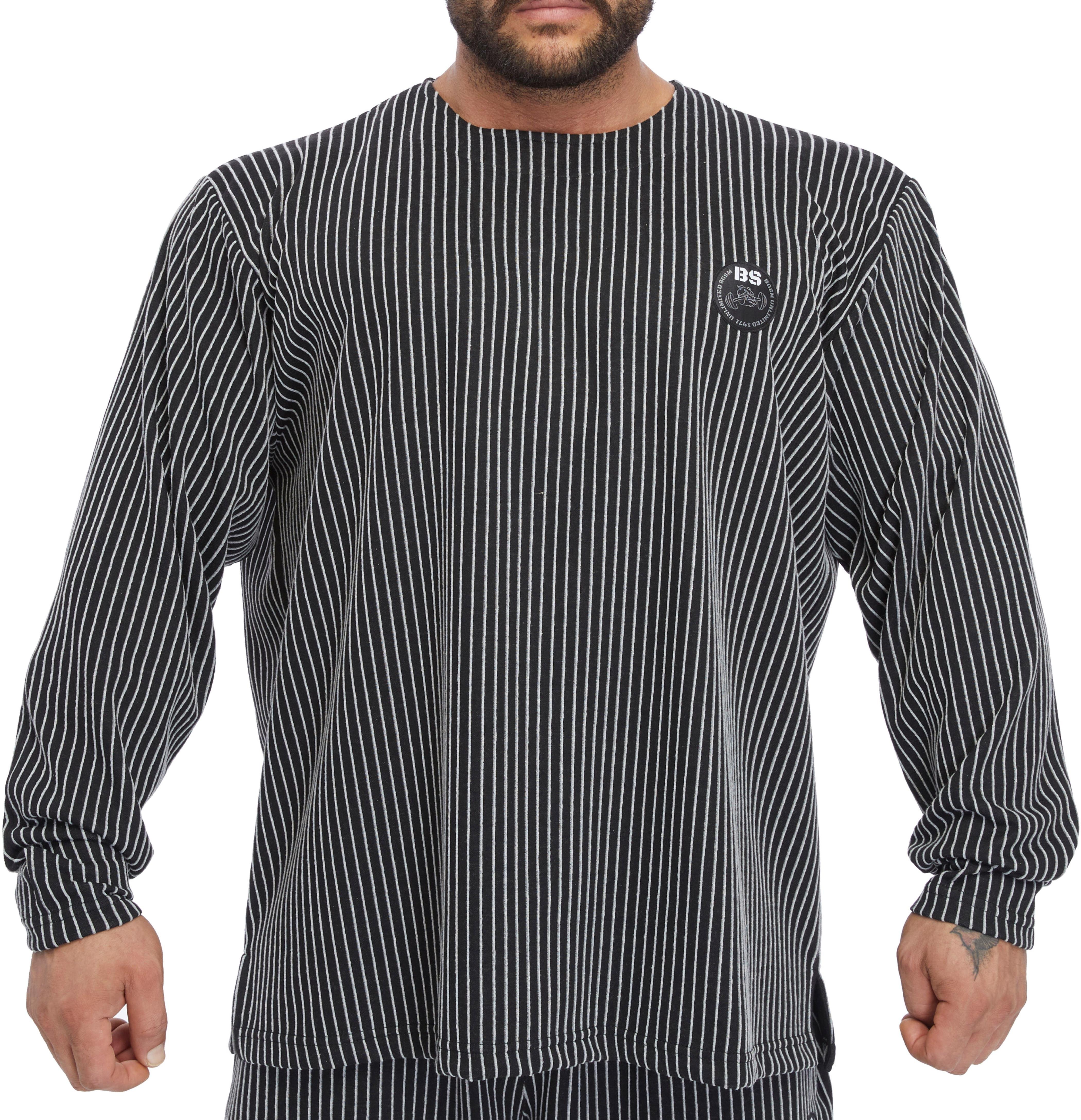 Mens Winter Sweatshirt Oversize Striped Design