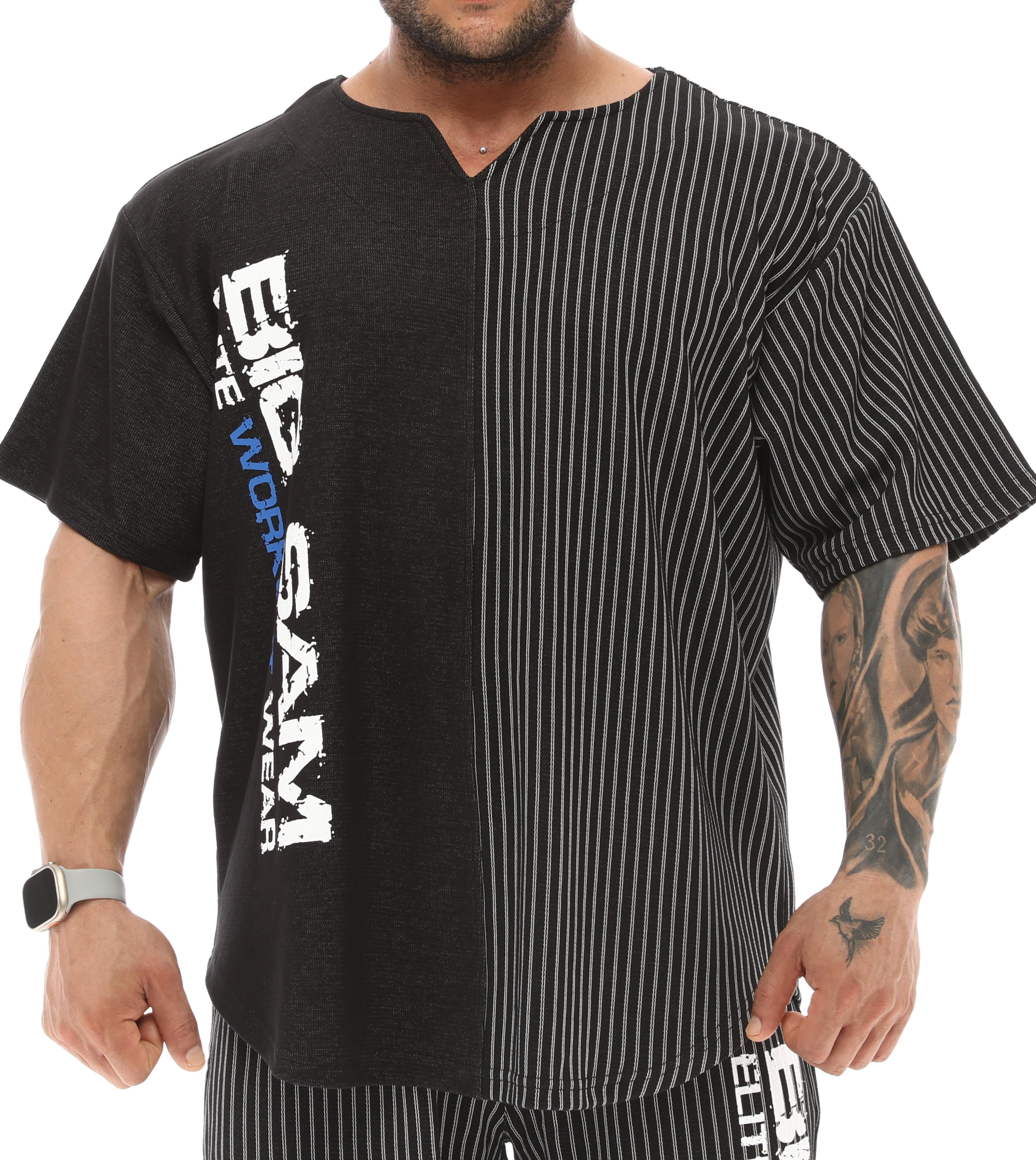 Oversize Bodybuilding Rag Top T-shirt Black