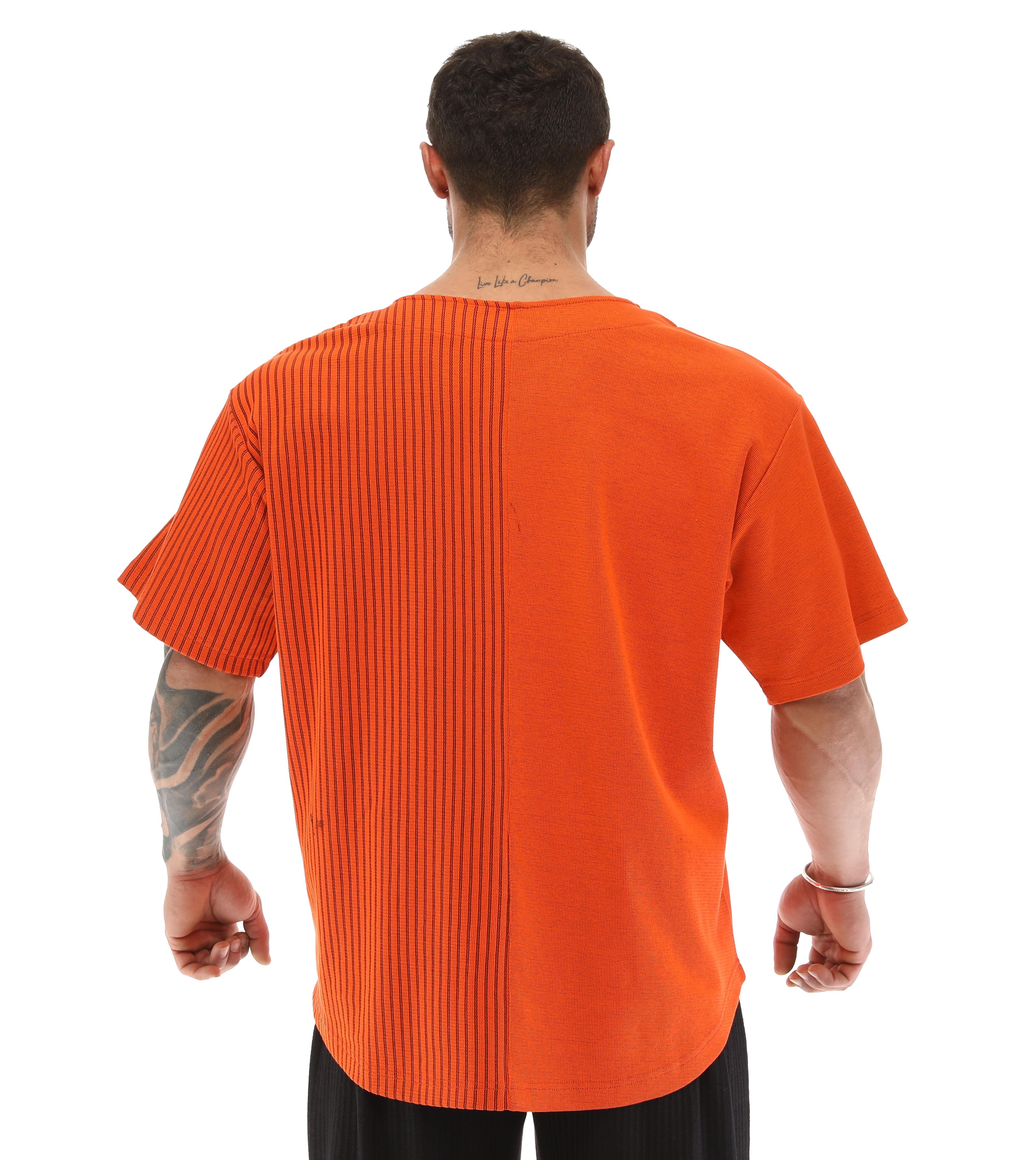 Oversize Bodybuilding Rag Top T-shirt Orange