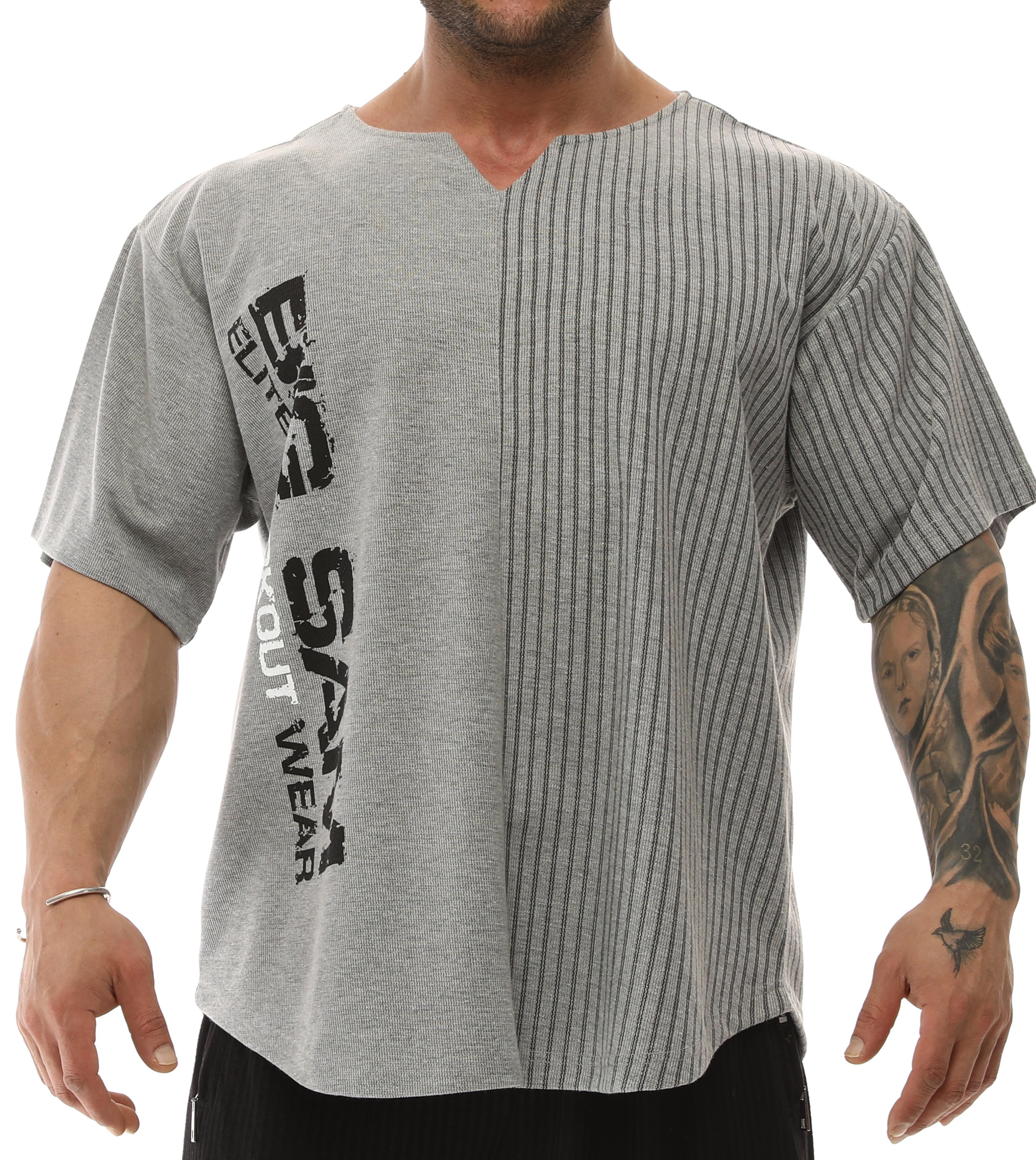 Oversize Bodybuilding Rag Top T-shirt Grey