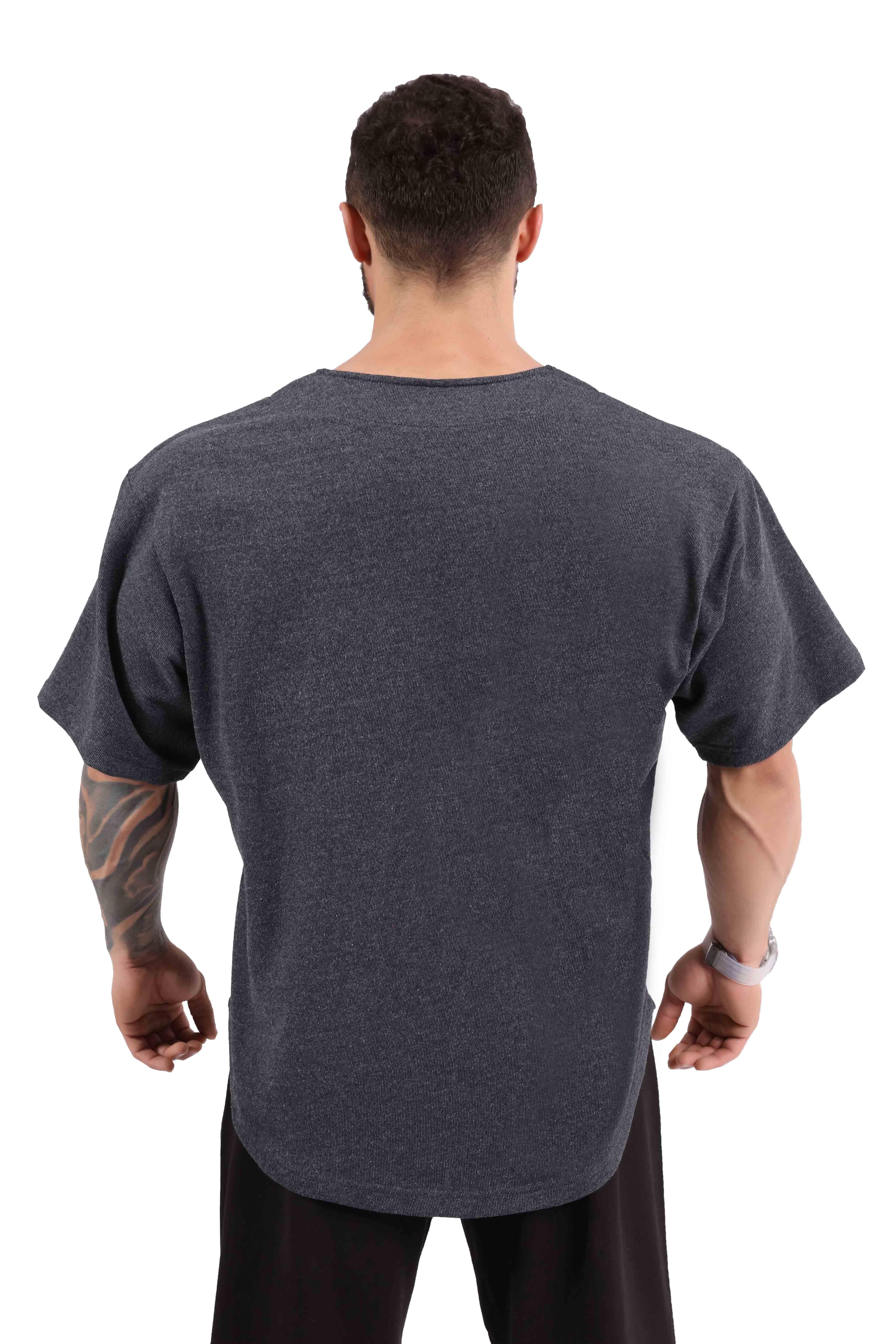 Oversize Cotton T-shirt, V-Neck Rag Top