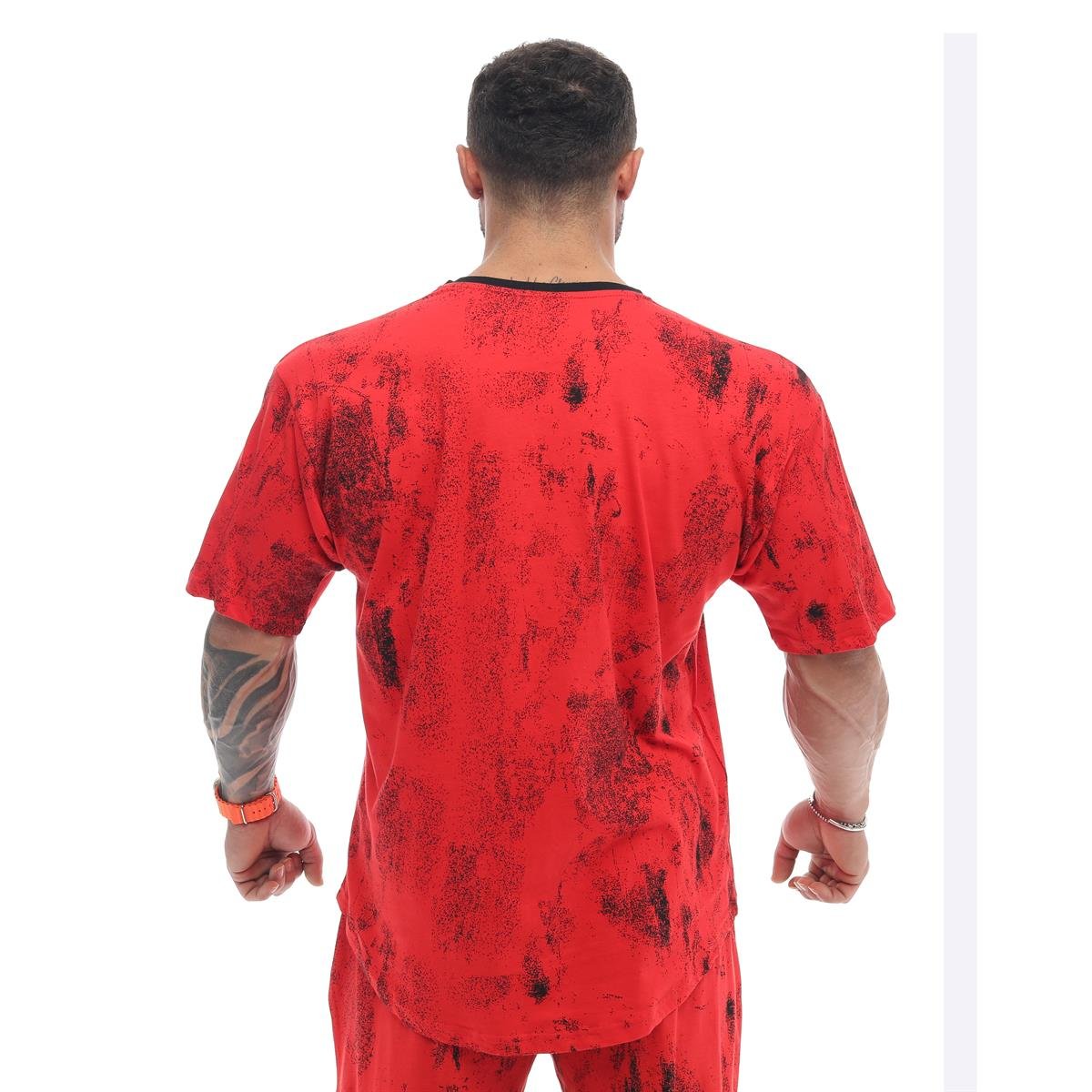 Oversize Gym Rag Top T-shirt Red