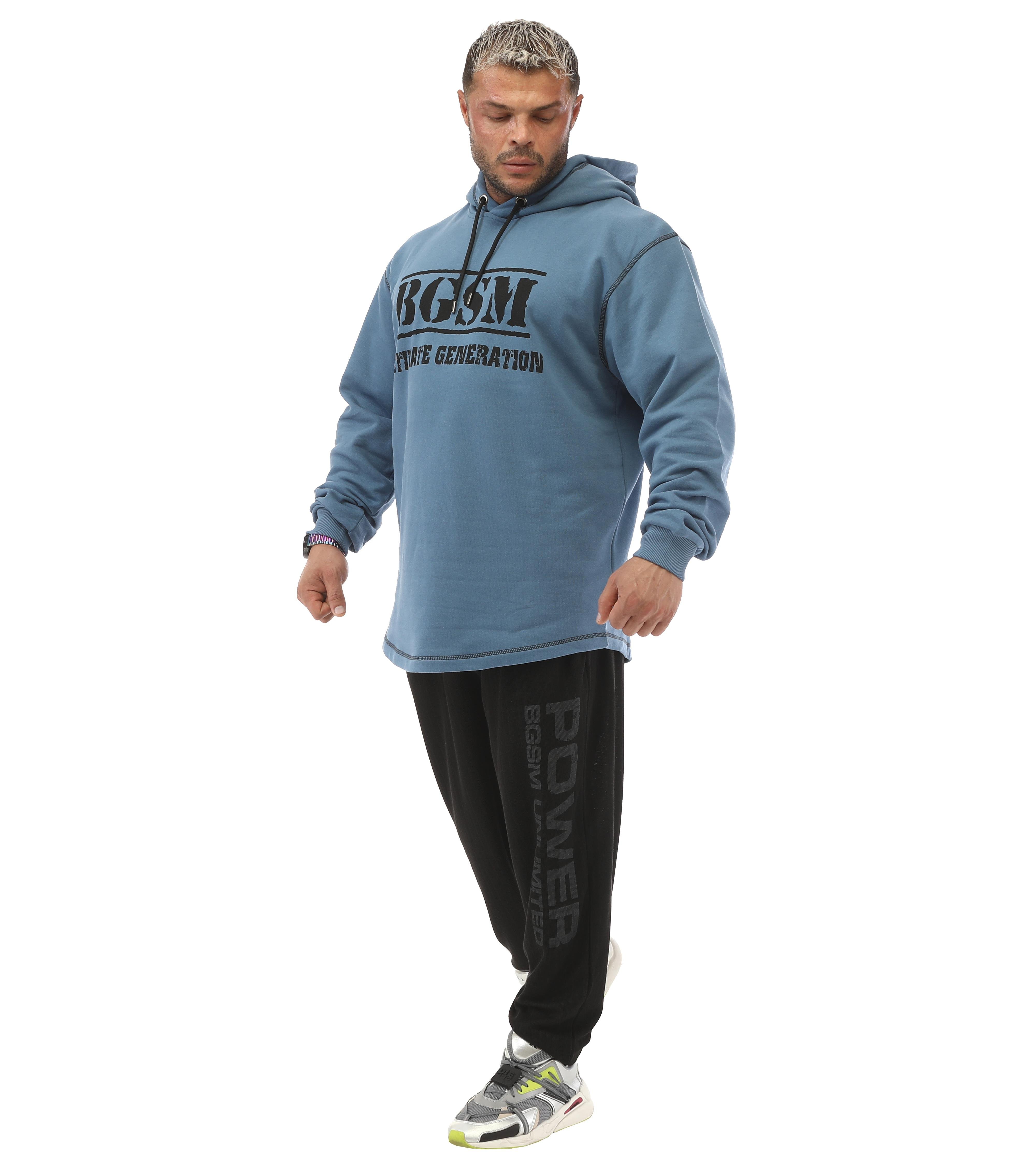 Oversize Long Sleeve Hooded Soft Texture Winter Sweater Light Blue
