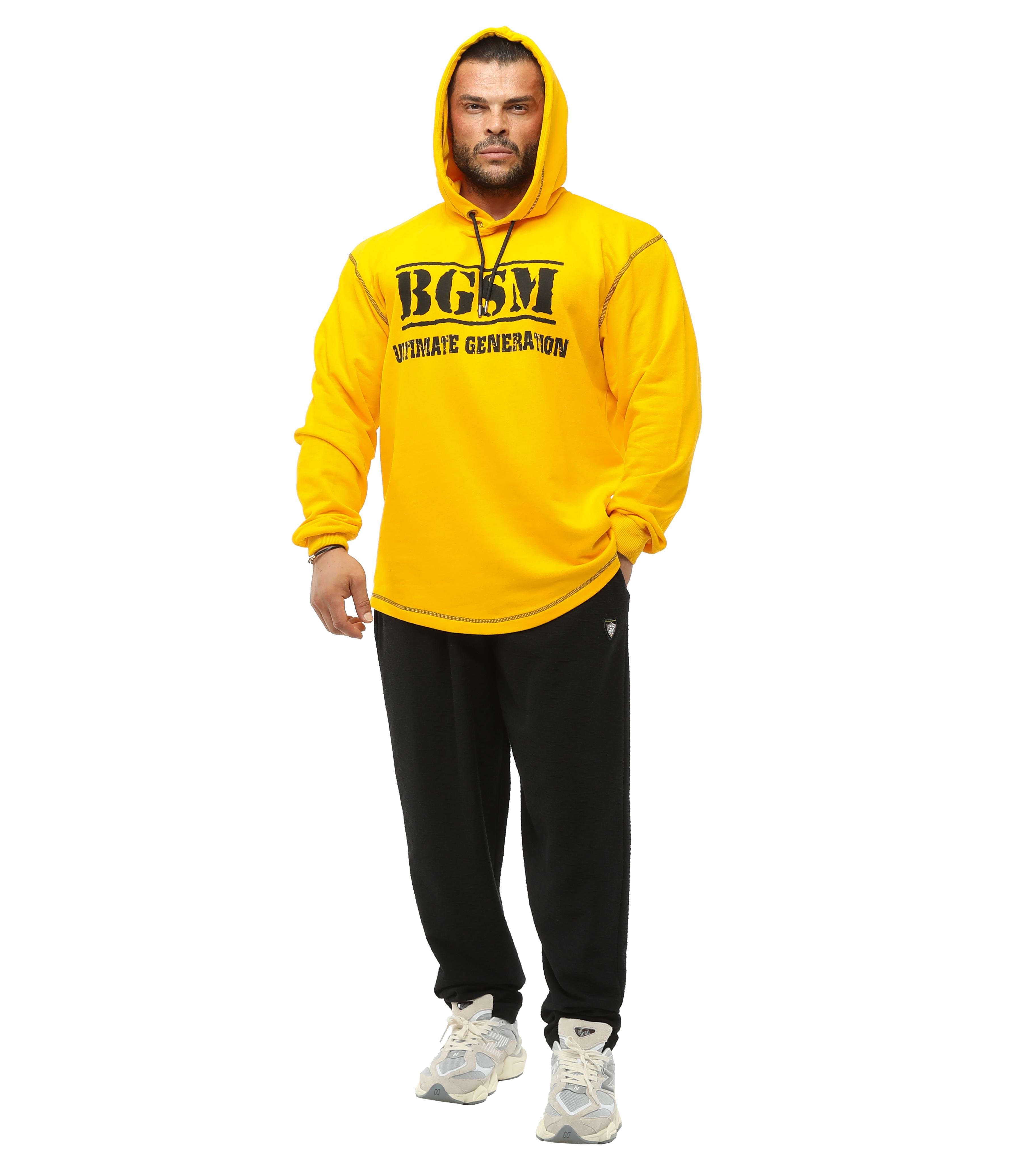Oversize Long Sleeve Hooded Soft Texture Winter Sweater Yellow