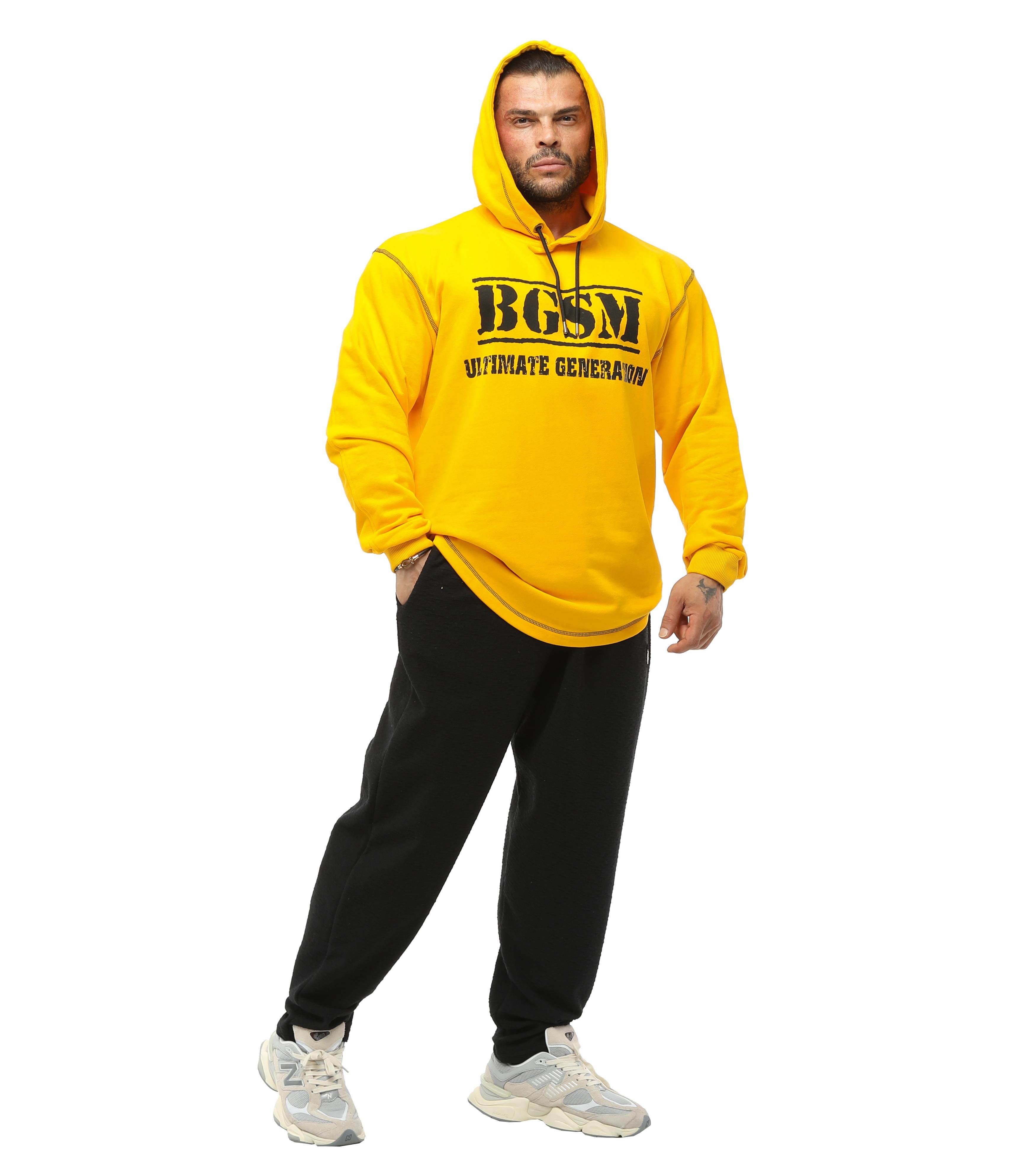 Oversize Long Sleeve Hooded Soft Texture Winter Sweater Yellow