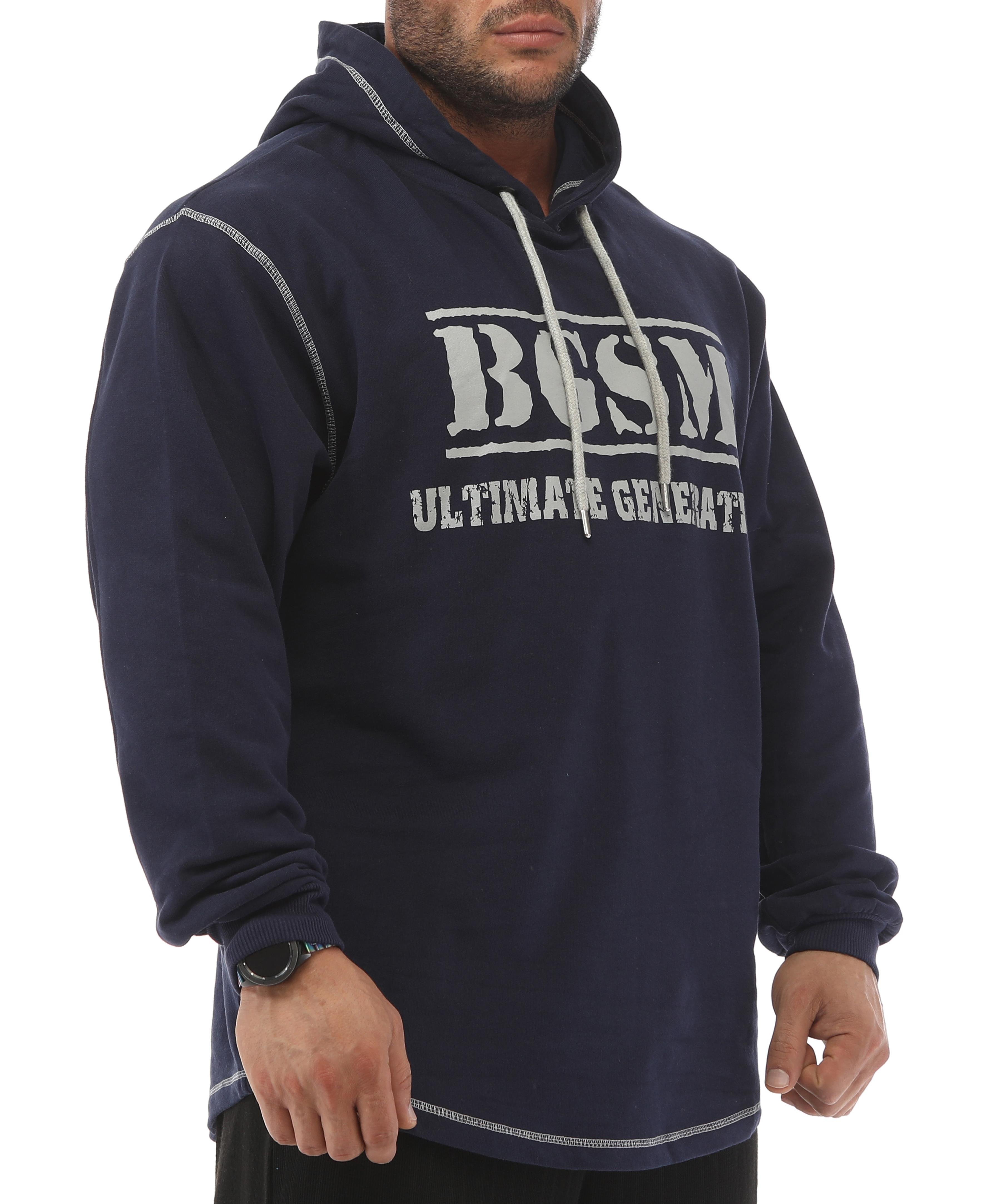 Oversize Long Sleeve Hooded Soft Texture Winter Sweater Dark Blue