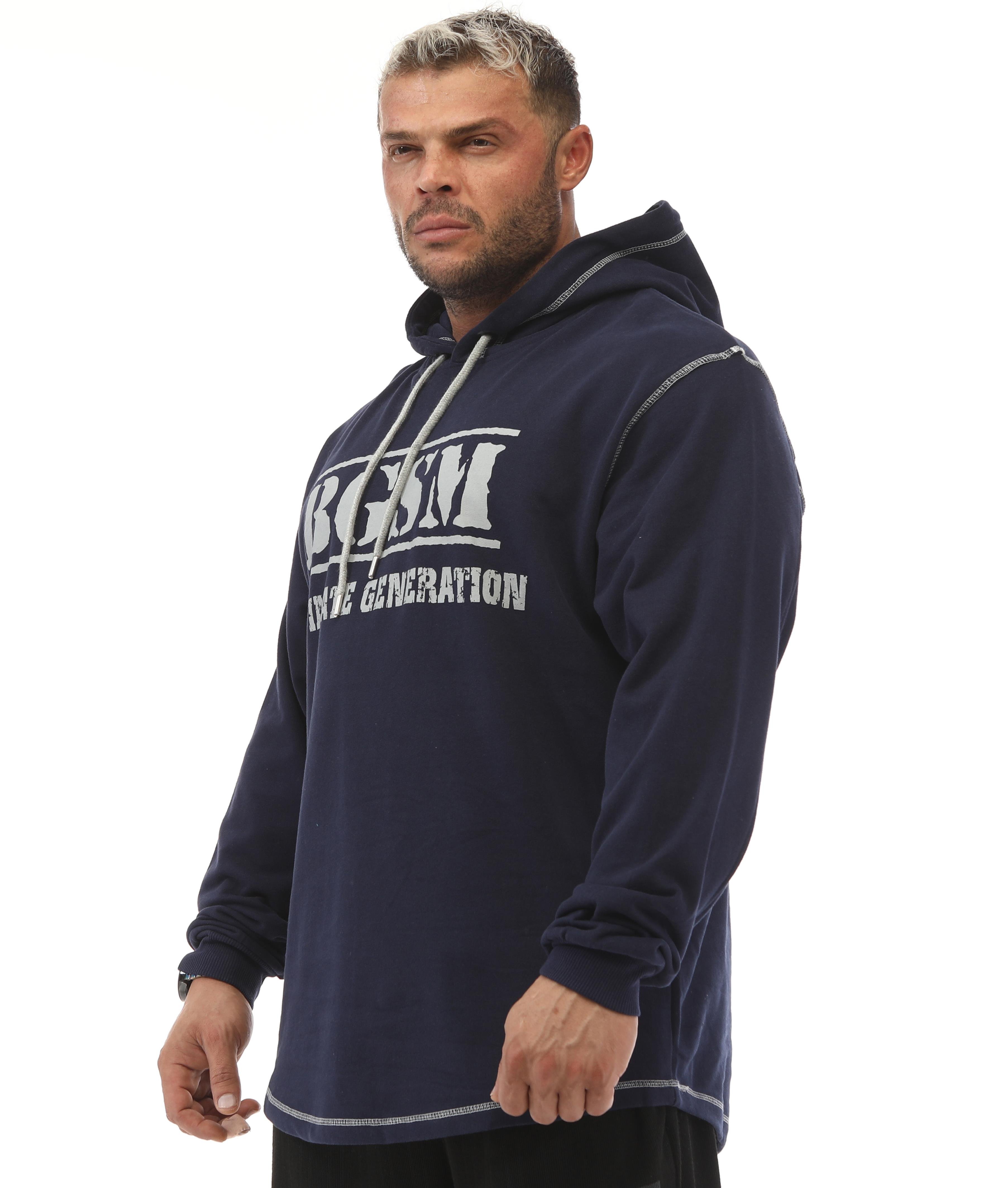 Oversize Long Sleeve Hooded Soft Texture Winter Sweater Dark Blue