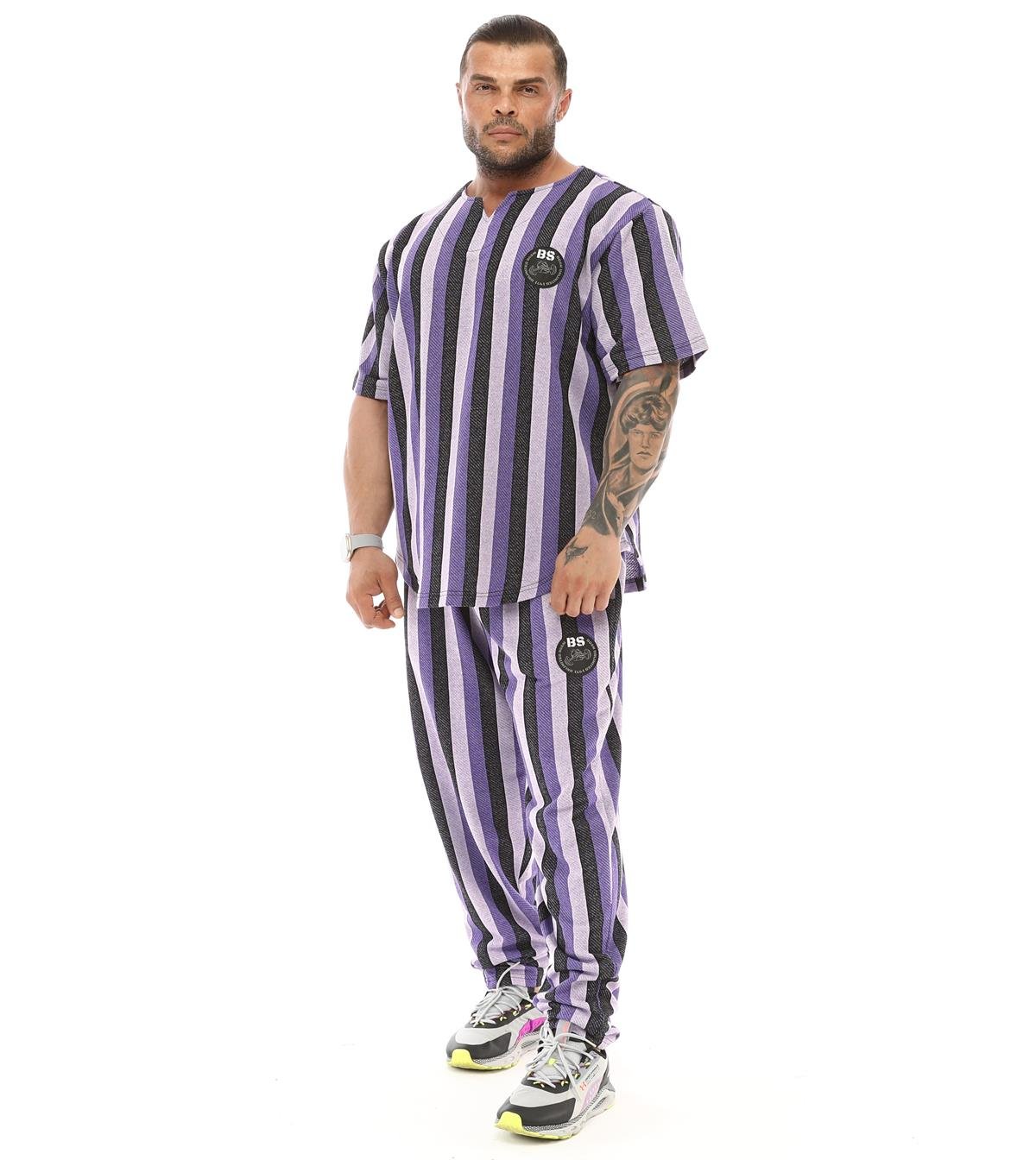 Oversize Striped Rag Top Gym T-shirt BGSM 3339