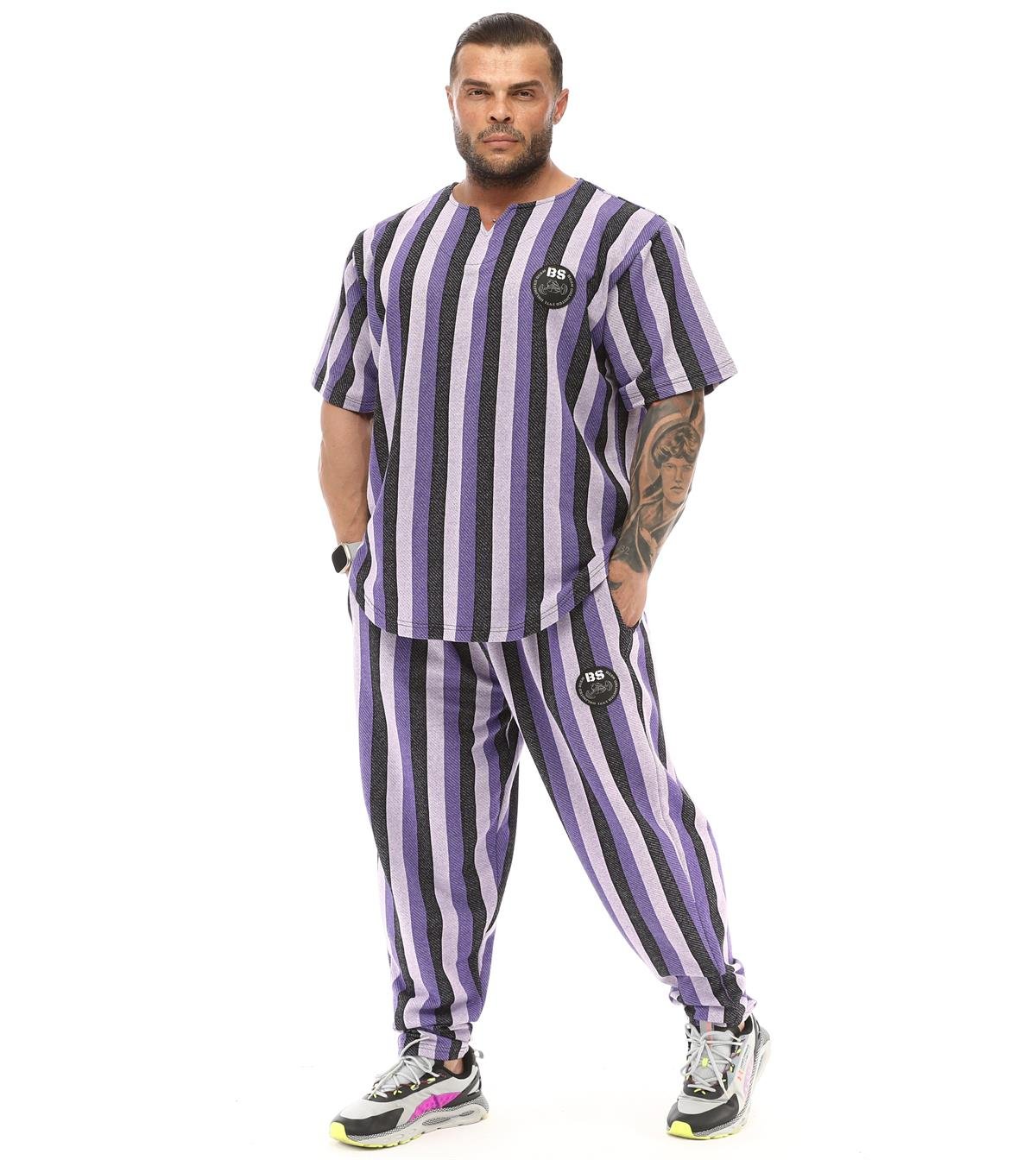 Oversize Striped Rag Top Gym T-shirt BGSM 3339