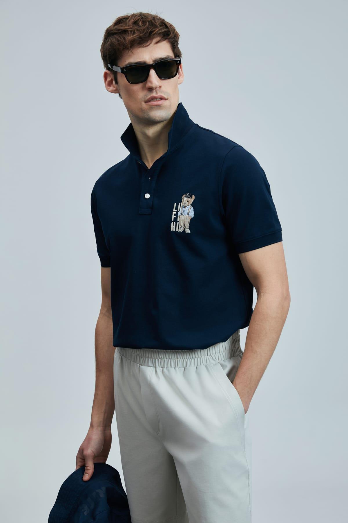 BEST Polo Yaka Erkek Tişört - LACİVERT