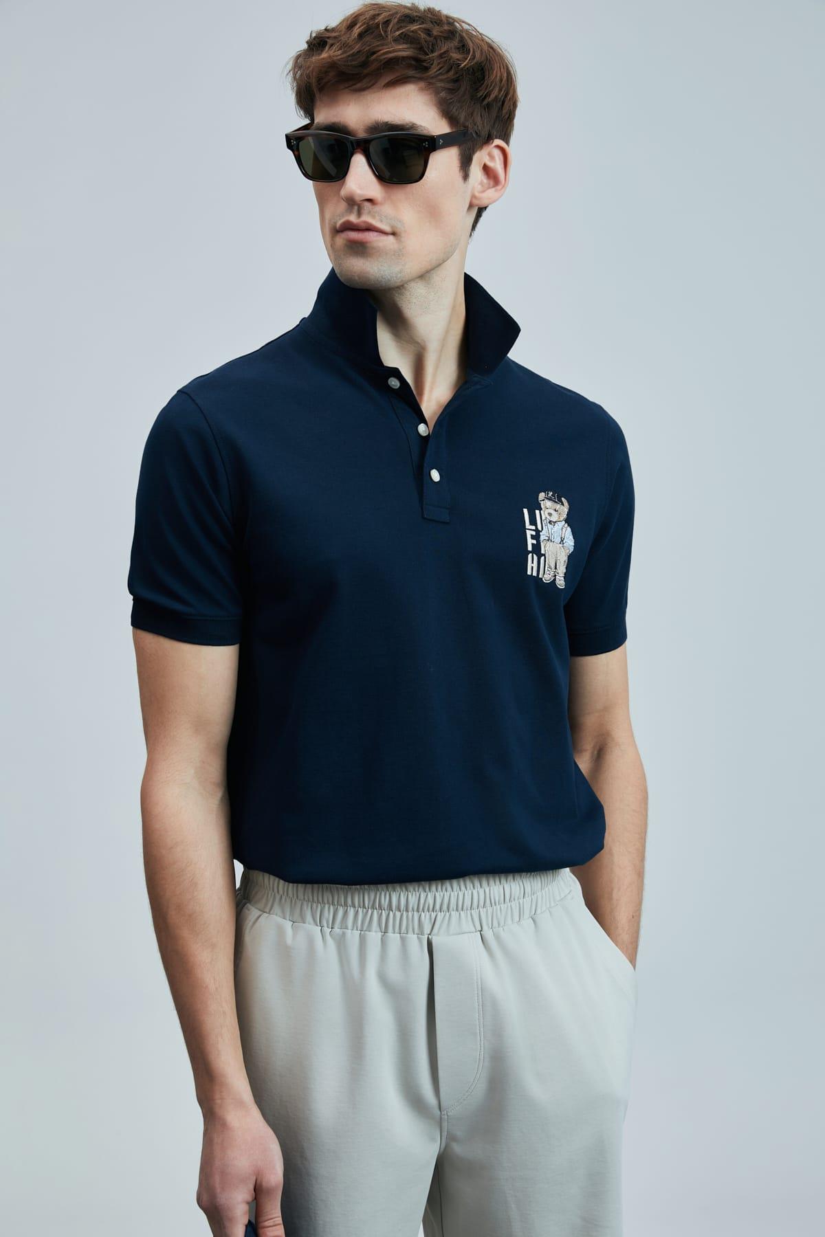 BEST Polo Yaka Erkek Tişört - LACİVERT