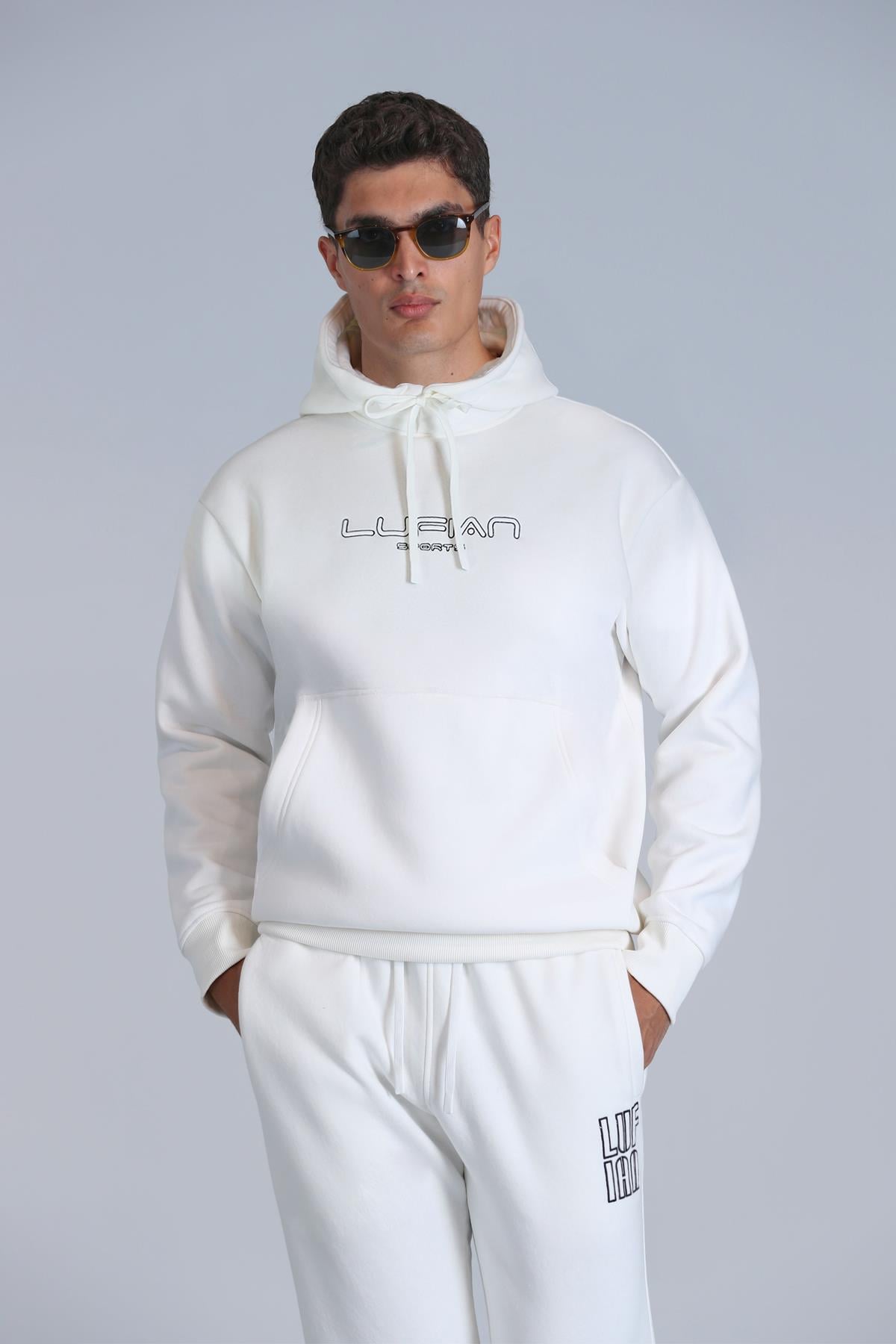 BRAVE Erkek Sweatshırt - KIRIK BEYAZ