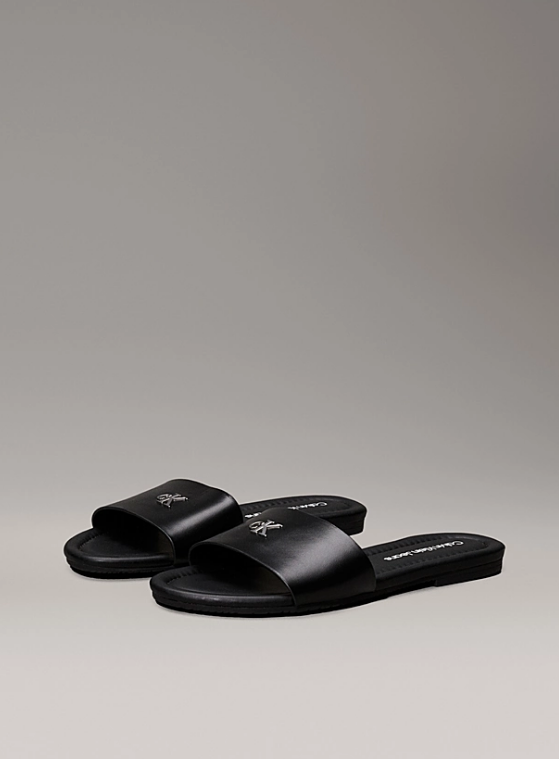 FLAT SANDAL SLIDE MG WOMEN'S SANDALS - BLACK