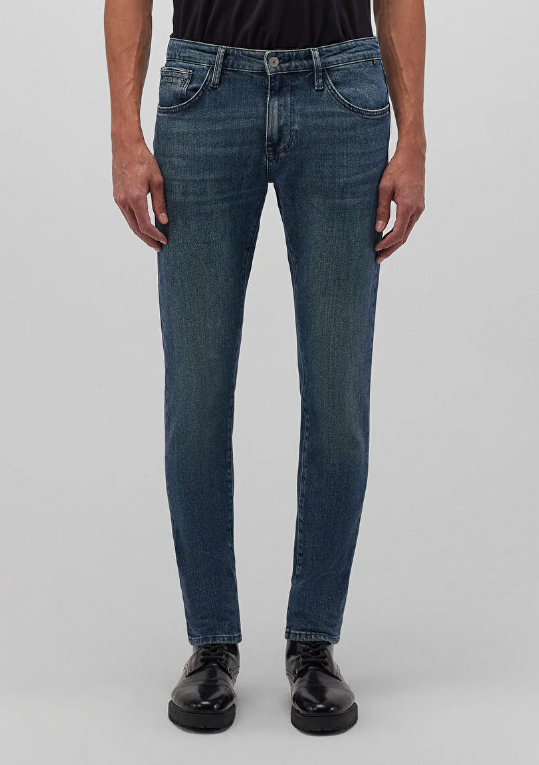 JAMES Vintage Inky Shaded Kot Pantolon - MAVİ