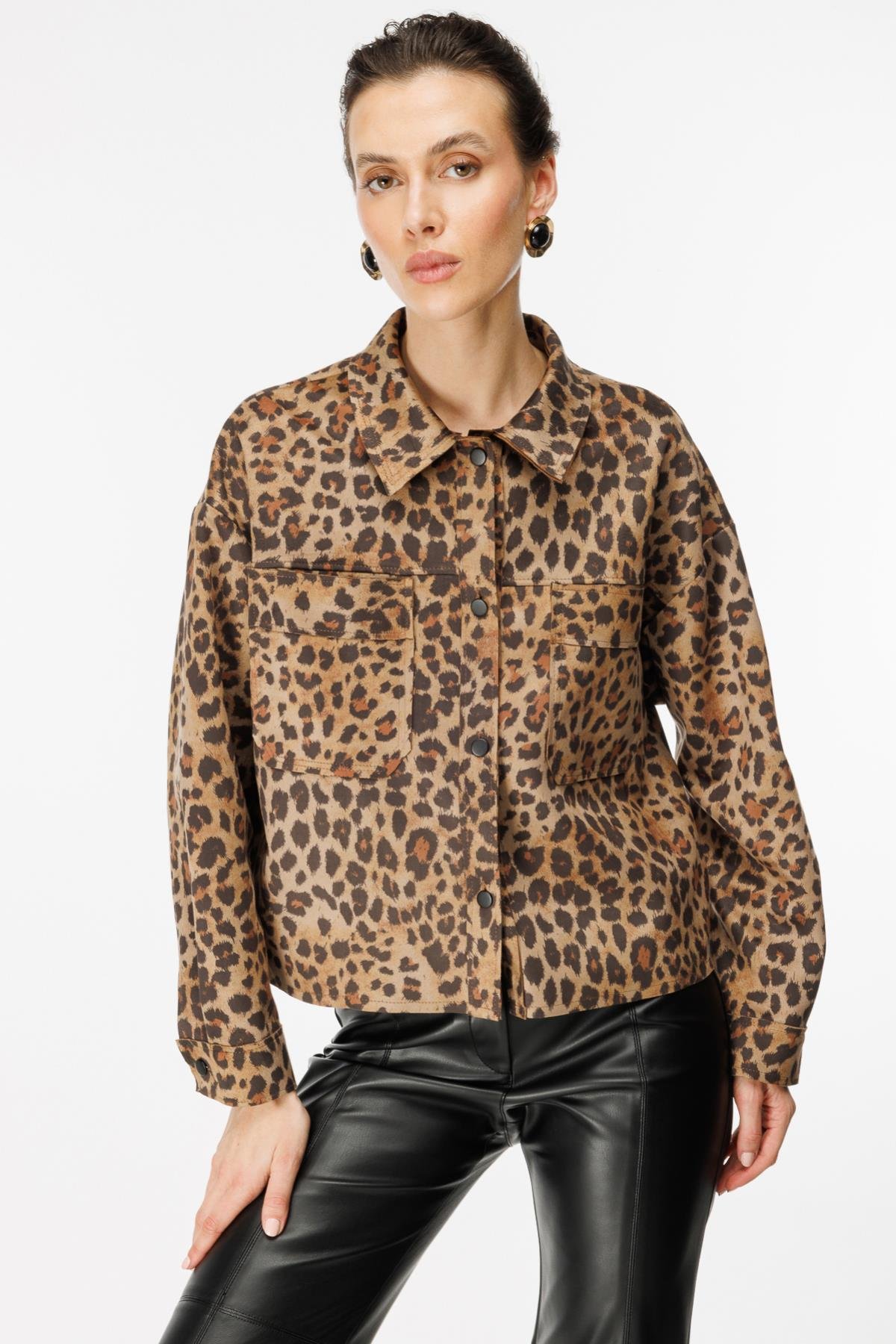 Leopar Desenli Mont - CAMEL-LEOPAR