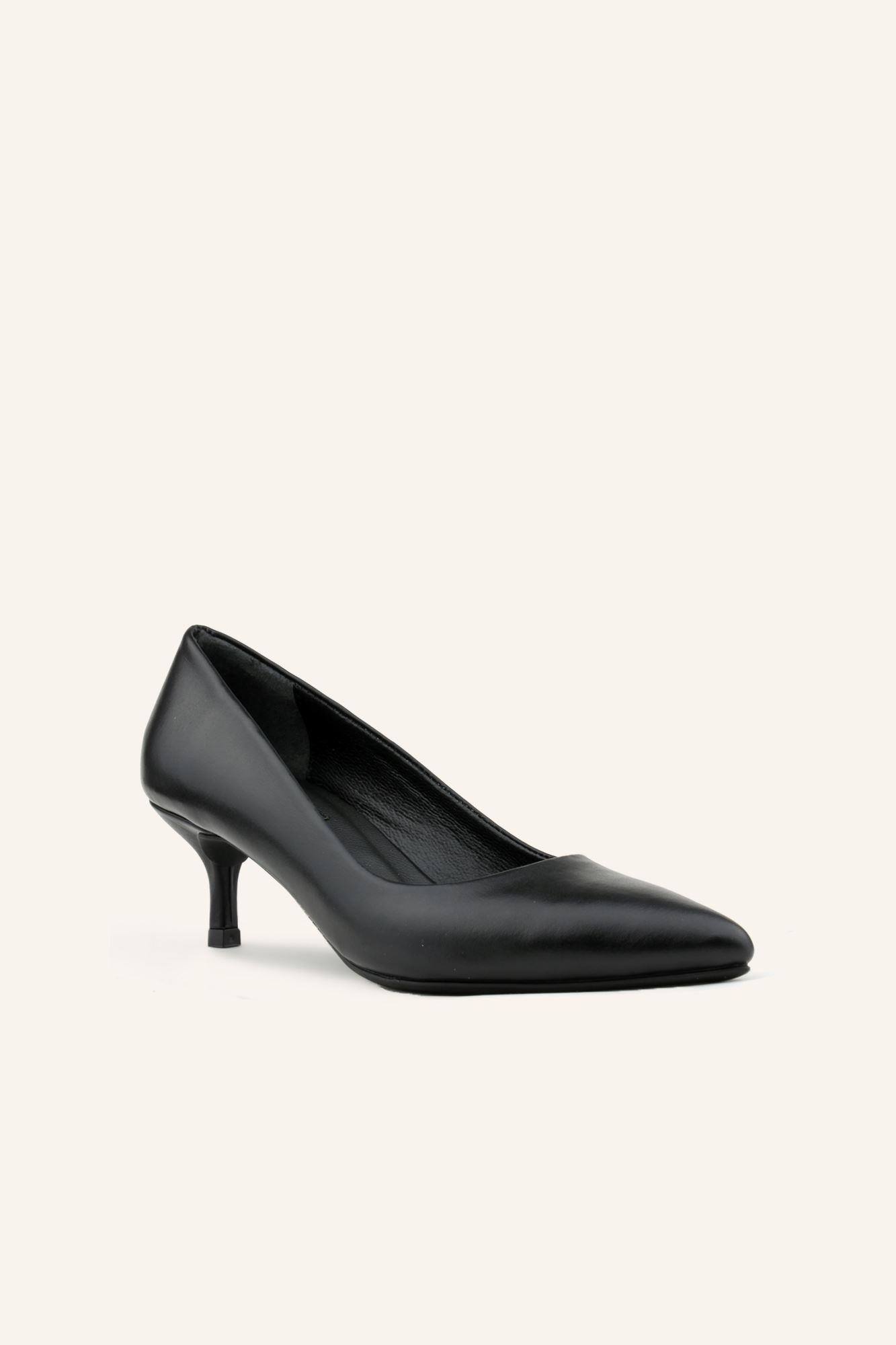 Mini Topuklu Stiletto Ayakkabı - SİYAH