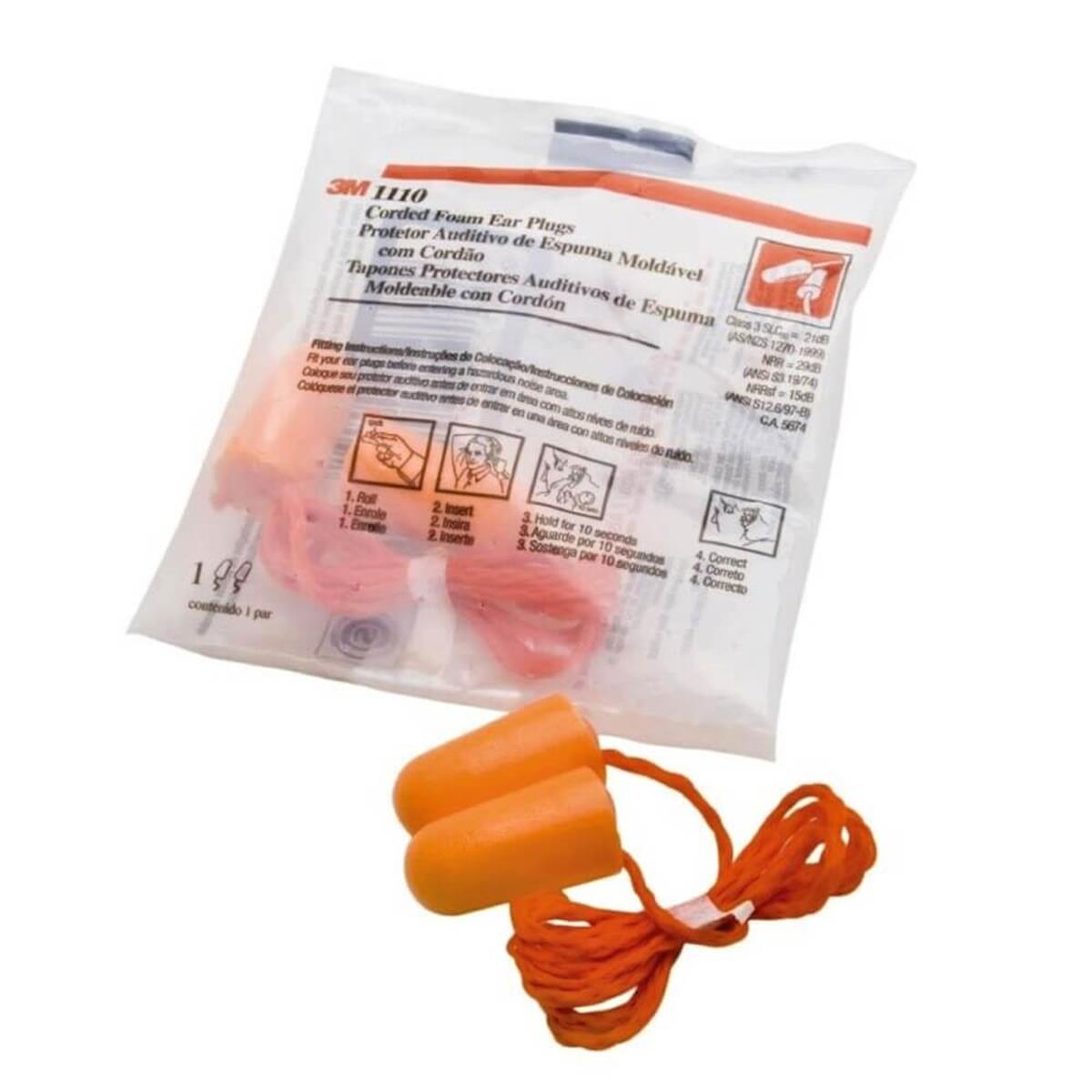 3M™ 1110 Kordonlu Kulak Tıkacı, 37 dB - 100 Çift