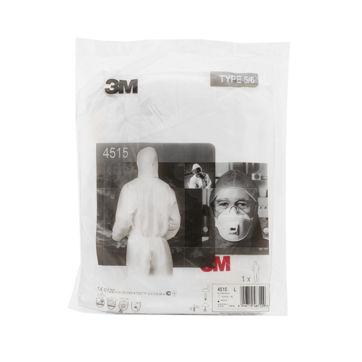 3M™ 4515 Koruyucu Tulum, Beyaz - XL Beden