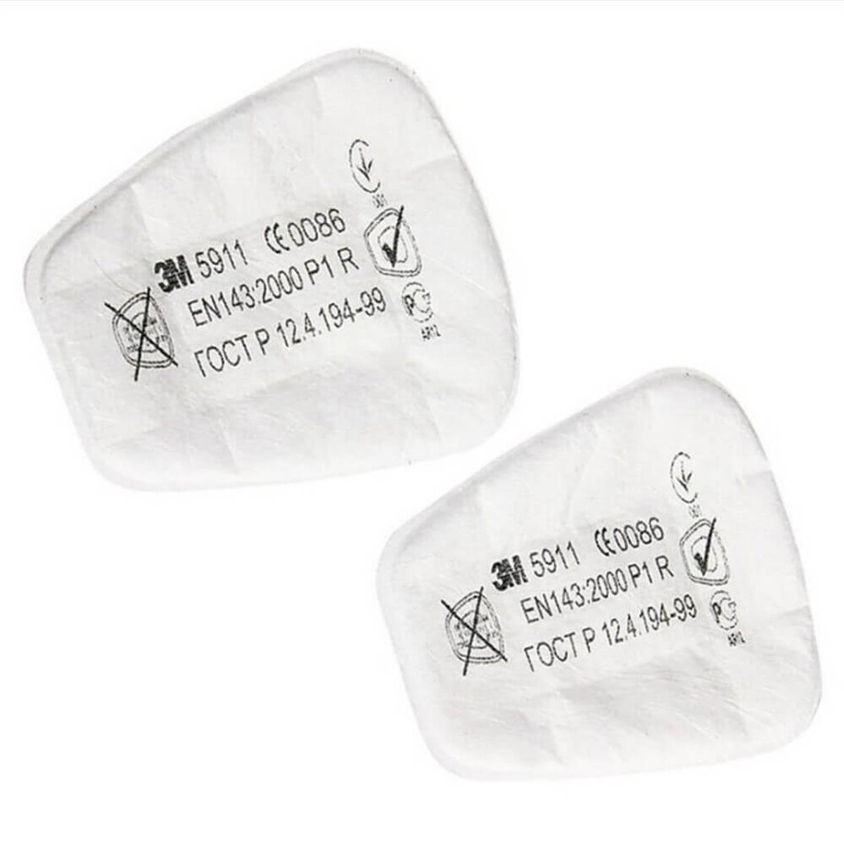 3M™ 5911 P1 Maske Filtresi Pedi - 1 Çift
