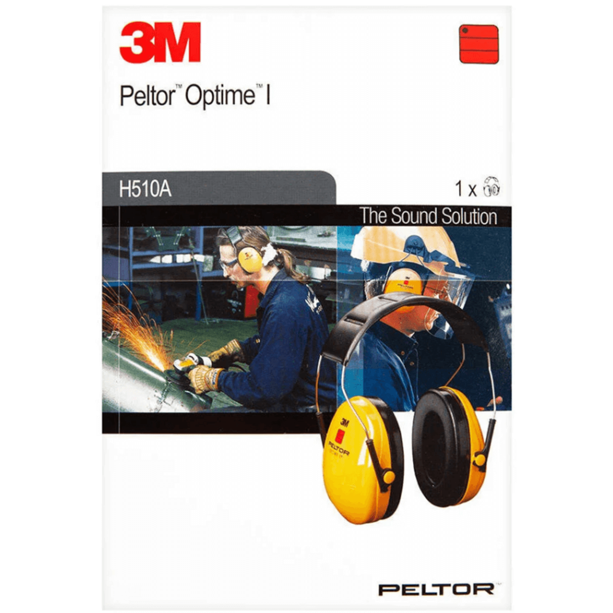 3M™ Peltor™ Optime™ I H510A Manşonlu, Kafa Bantlı Kulaklık - Sarı, 27 dB