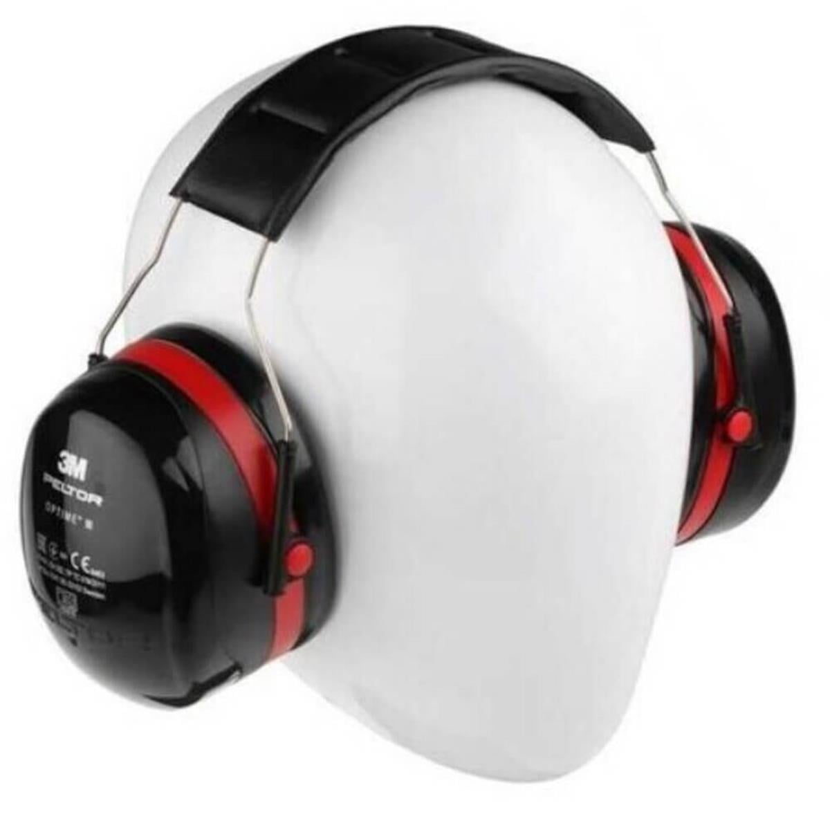 3M™ Peltor™ Optime™ III H540A Manşonlu, Kafa Bantlı Kulaklık - Siyah/Kırmızı, 35 dB