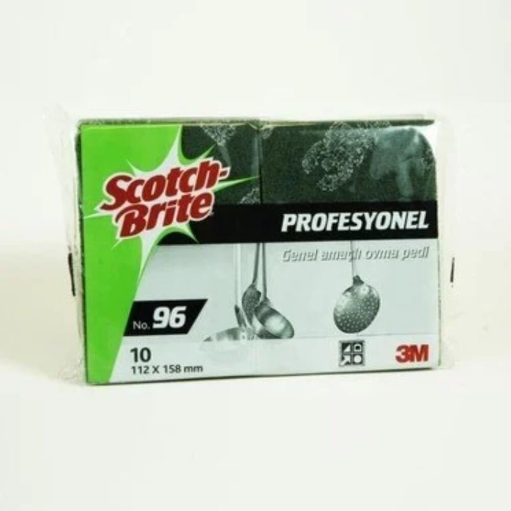 3M™ Scotch BriteTM 96 Genel Amaçlı Ovma Pedi (Yeşil - 10lu paket)