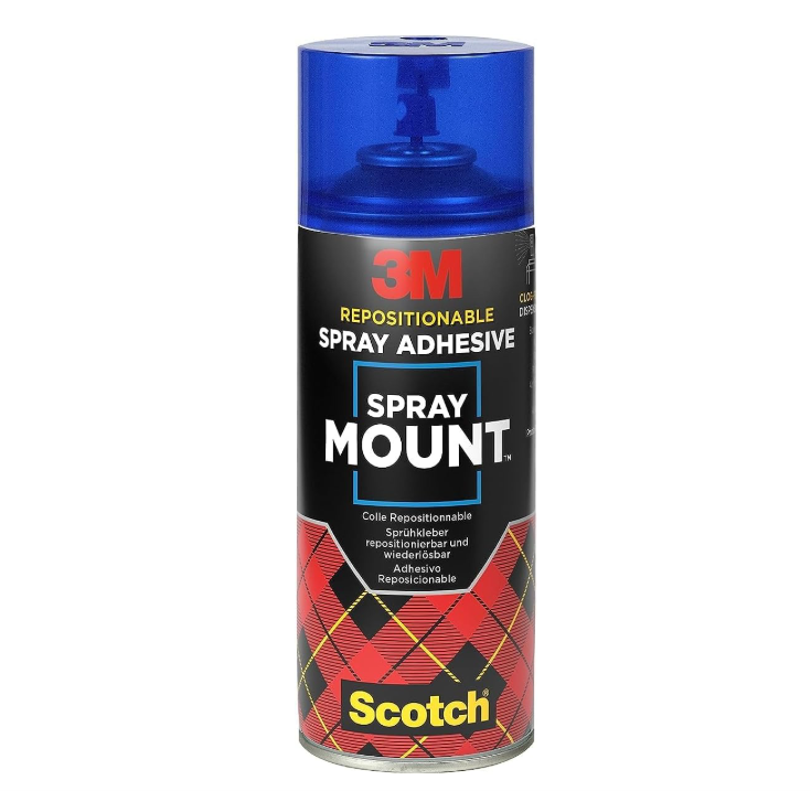 3M™ SprayMount™ 7243 Kuruyken Kalıcı Sprey Yapıştırıcı, Şeffaf - 400 ml