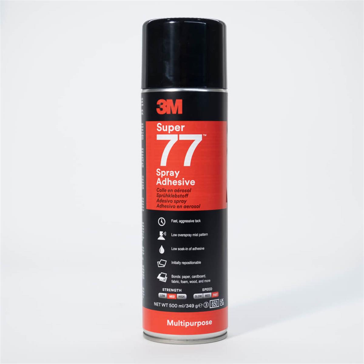 3M™ Sprey 77 Genel Amaçlı Sprey Yapıştırıcı, Şeffaf - 500 ml