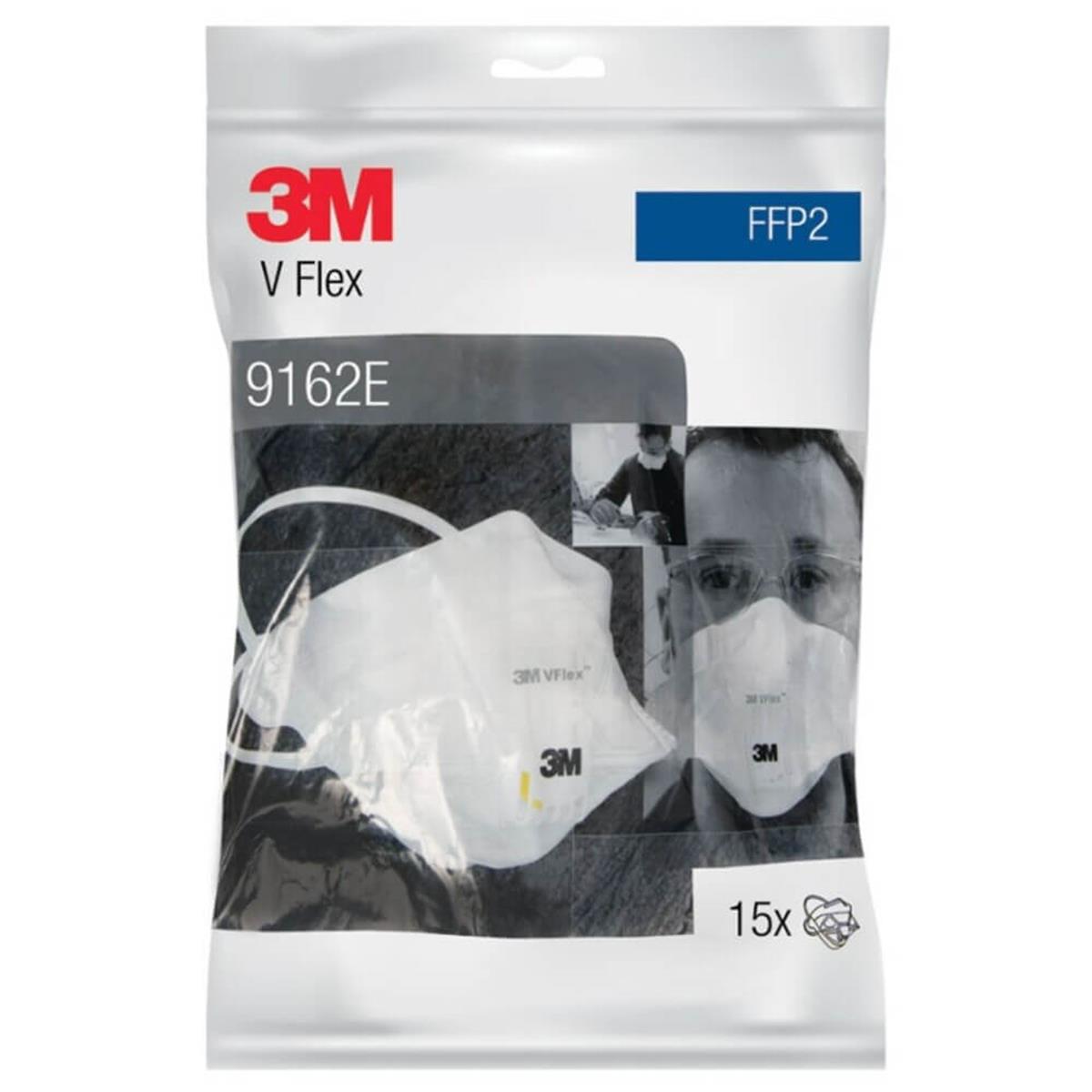 3M™ Vflex™ 9162E Ffp2 Ventilli Solunum Koruyucu Maske - 15`li Paket