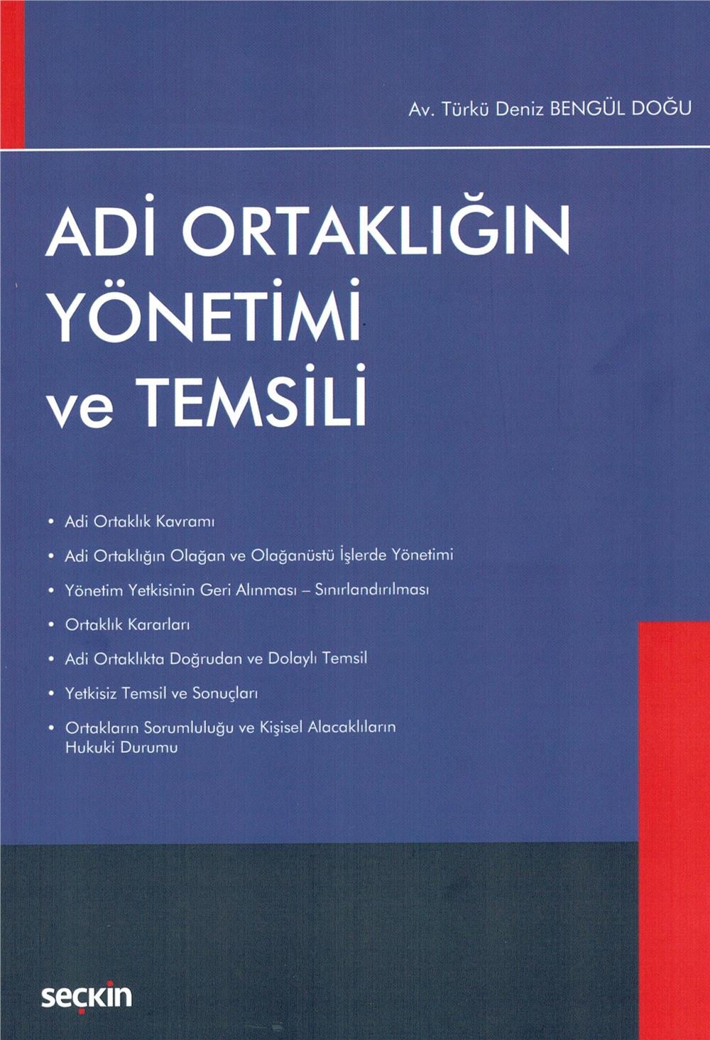 Adi Ortaklığın Yönetimi ve Temsili
