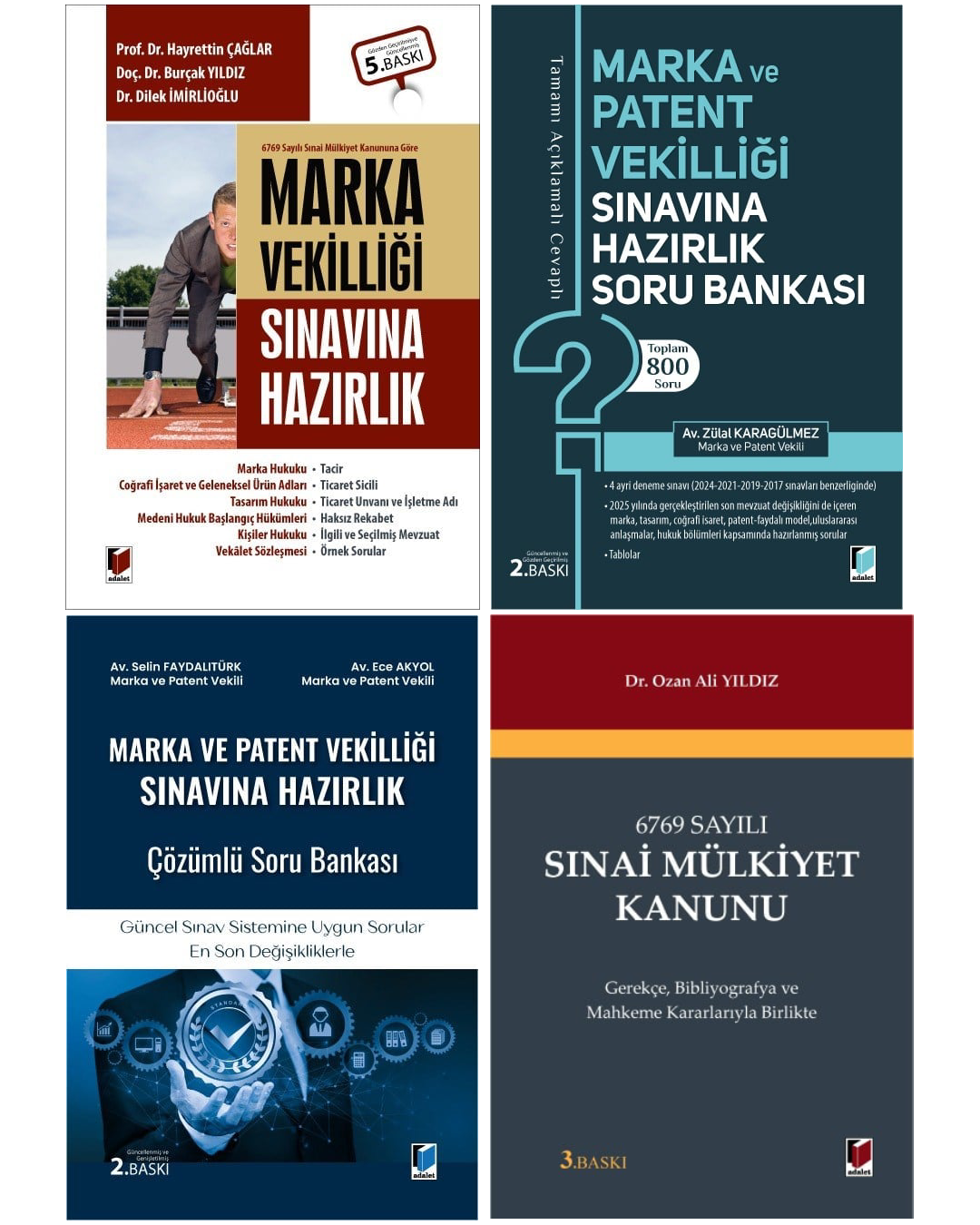 Marka Vekilliği Sınavına Hazırlık Konu Kitabı, Çözümlü Soru Bankası ve Sınai Mülkiyet Kanunu Çalışma Seti