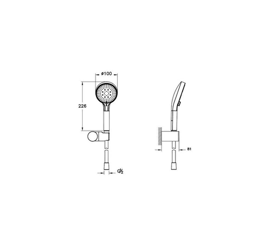 Artema Base Round 3F El Duşu Takımı Krom A45906