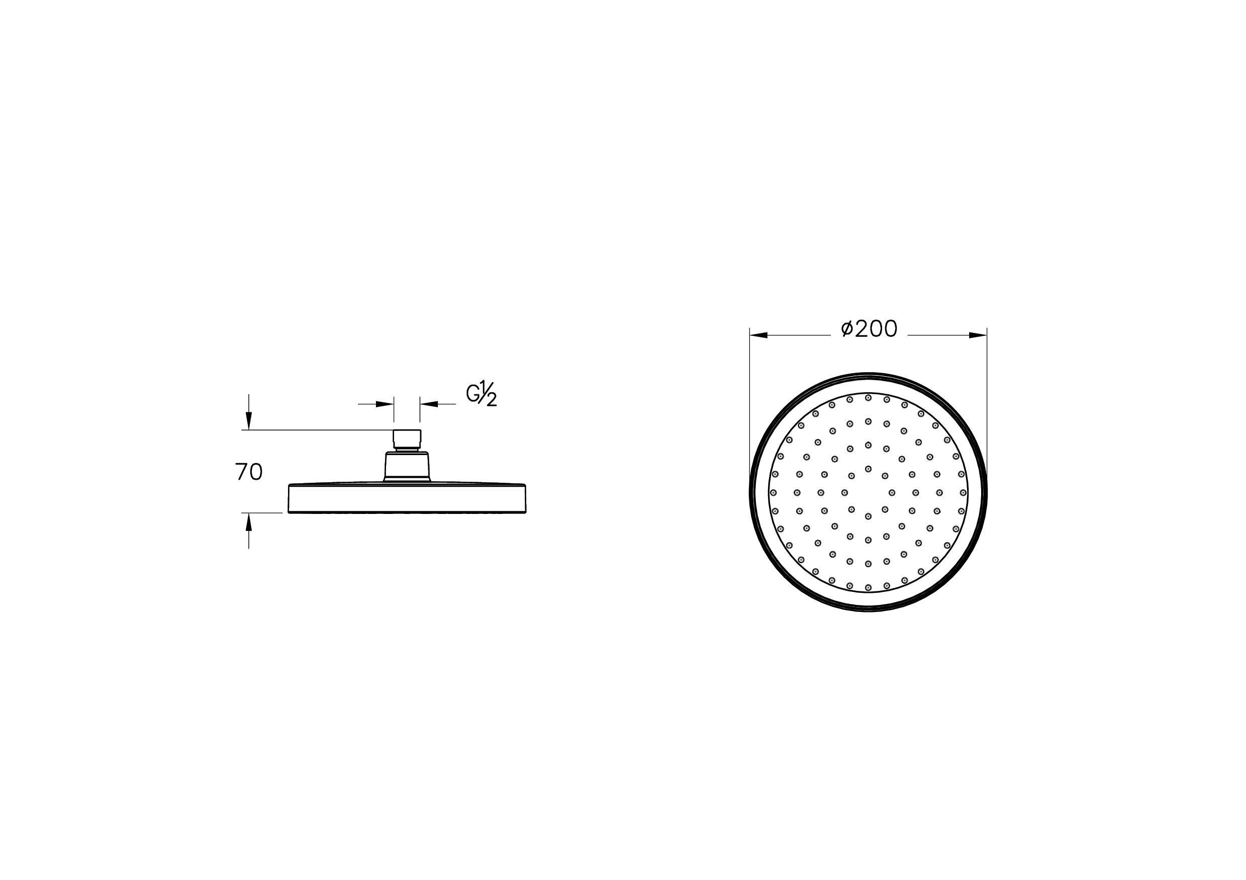 Artema Base Round Duş Başlığı 1F, 100mm, Krom A45904