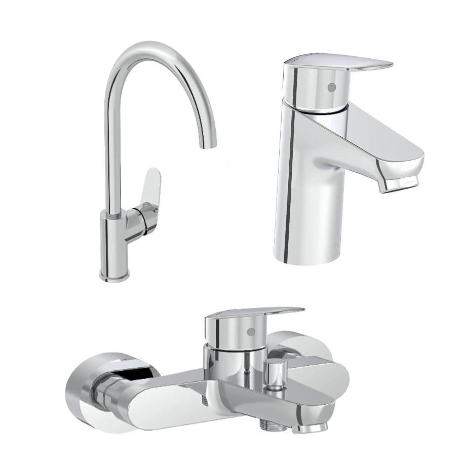 Artema Flow Round Lavabo Musluk, Eviye Mutfak ve Banyo Batarya Seti