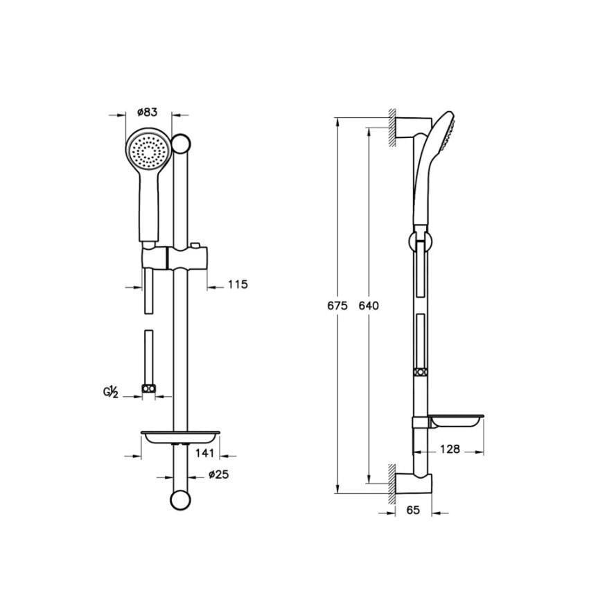 Artema Flow Soft Lavabo Eviye Banyo Batarya Artema Solo C Sürgülü Krom El Duşu Seti
